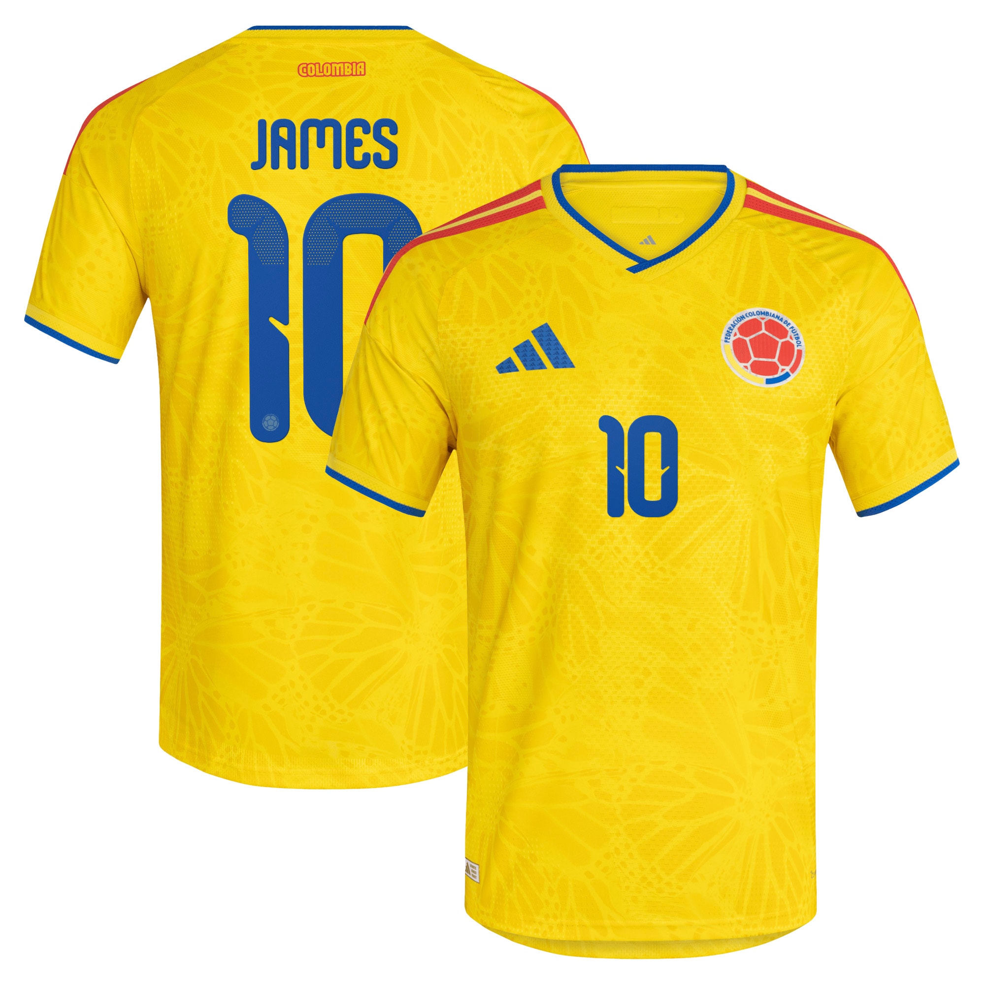 James Rodriguez Colombia National Team 2026 Home Jersey - Yellow