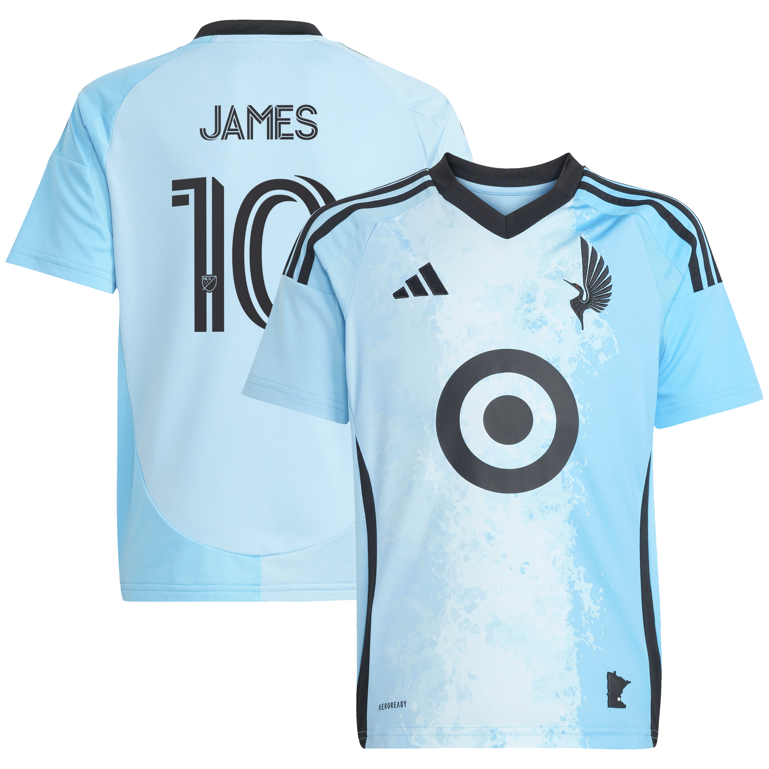 James Rodriguez Minnesota United FC Youth 2025 CONVERGENCE Secondary Jersey - Blue