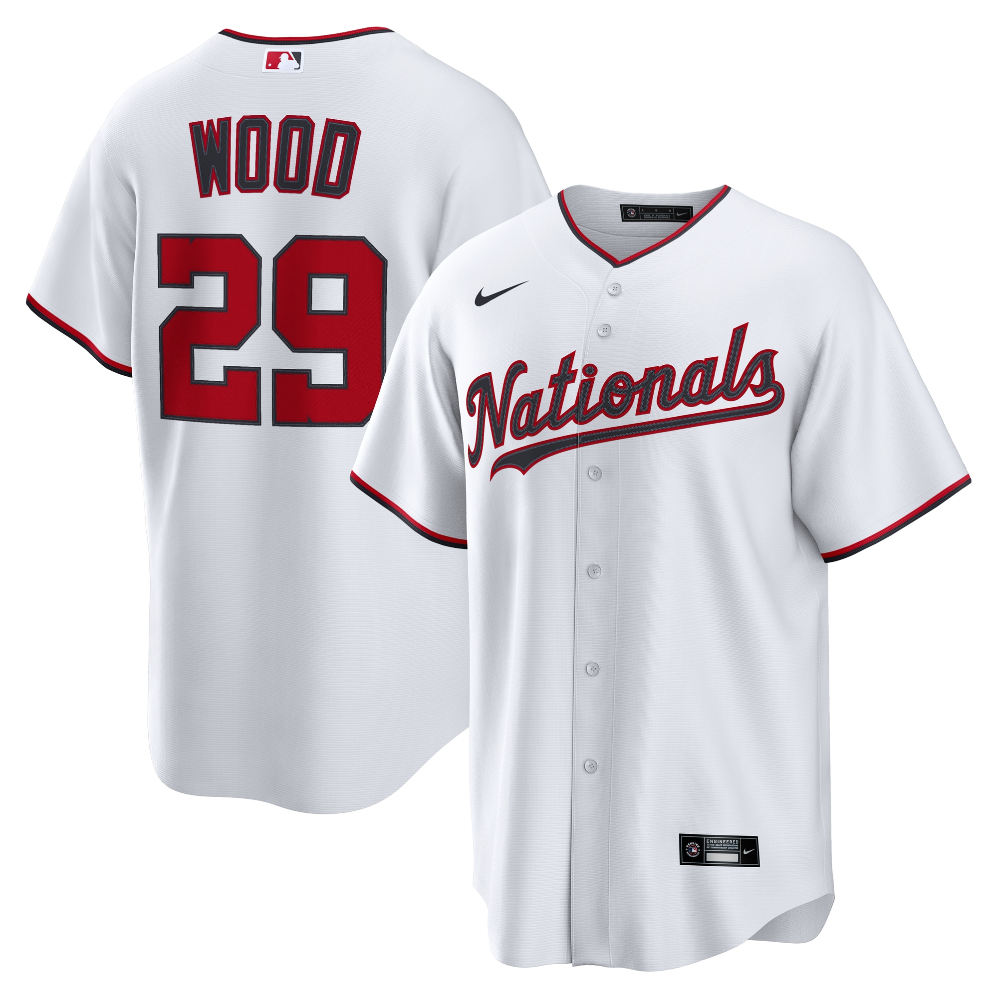 James Wood Washington Nationals Home Jersey - White