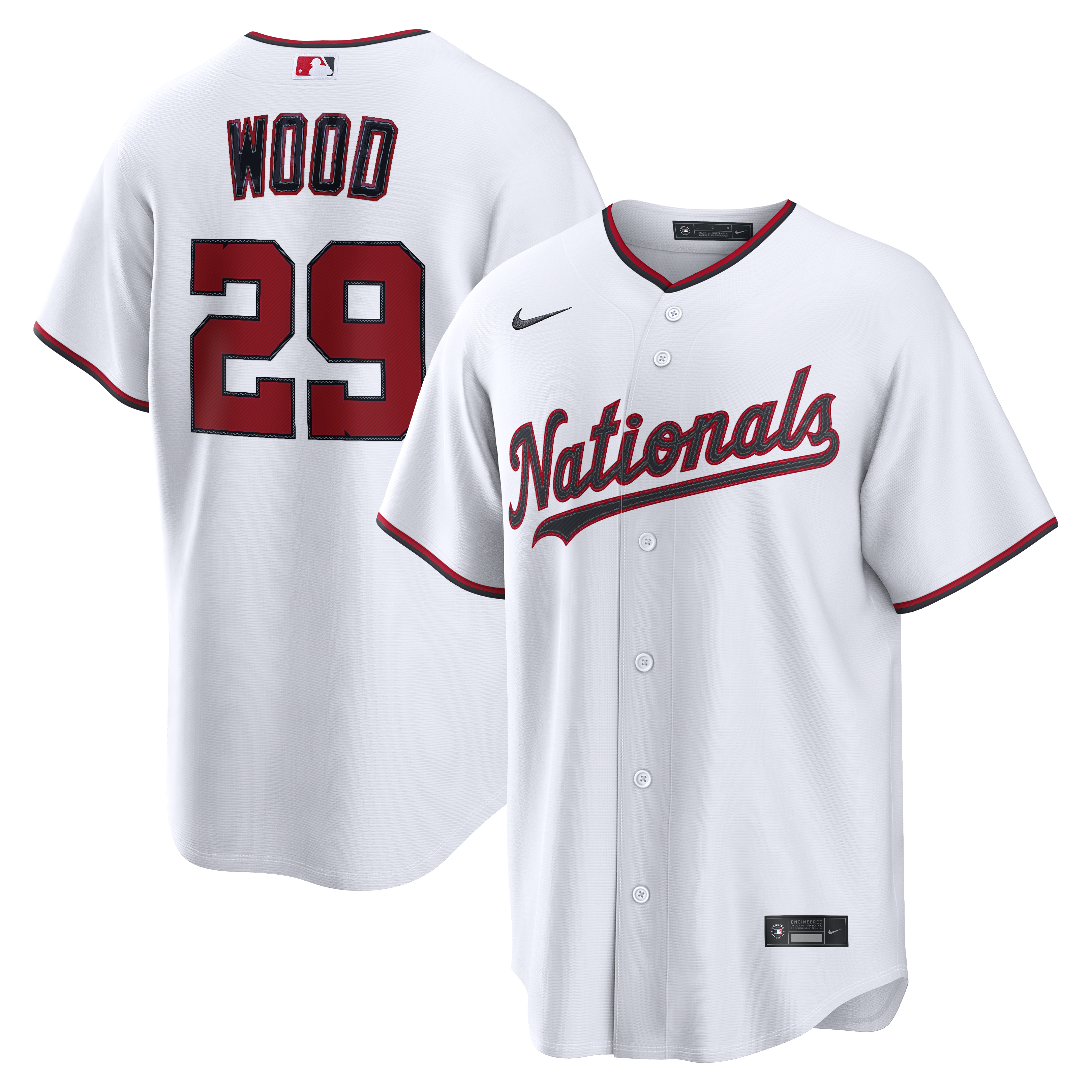 James Wood Washington Nationals Home Jersey - White
