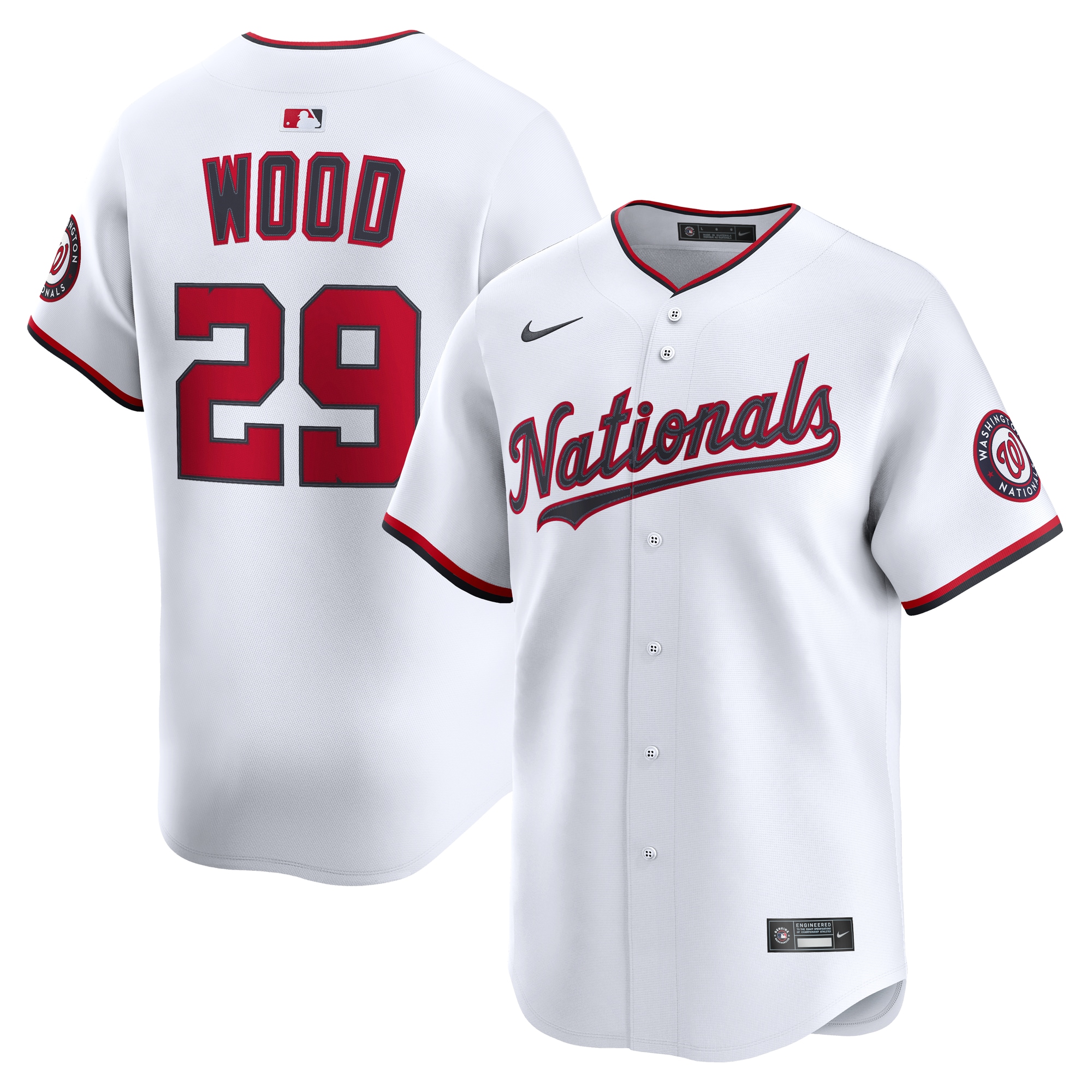 James Wood Washington Nationals Home Limited Player Jersey - White