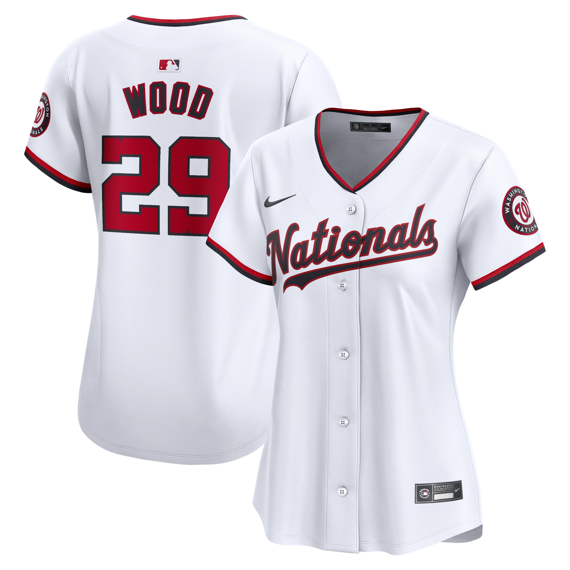 James Wood Washington Nationals Women's Home Limited Player Jersey - White