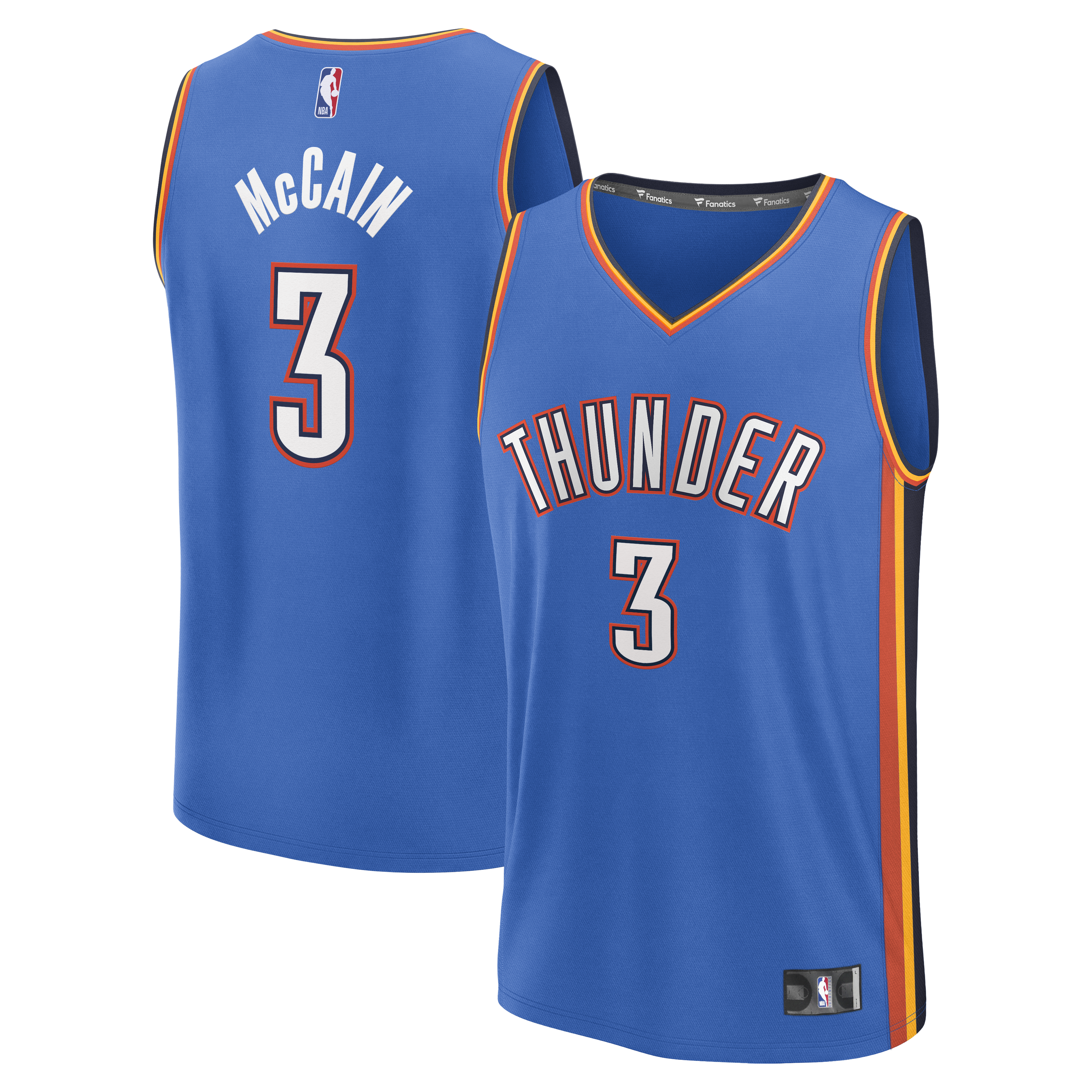 Jared McCain Oklahoma City Thunder Fanatics Youth Fast Break Jersey - Icon Edition - Blue