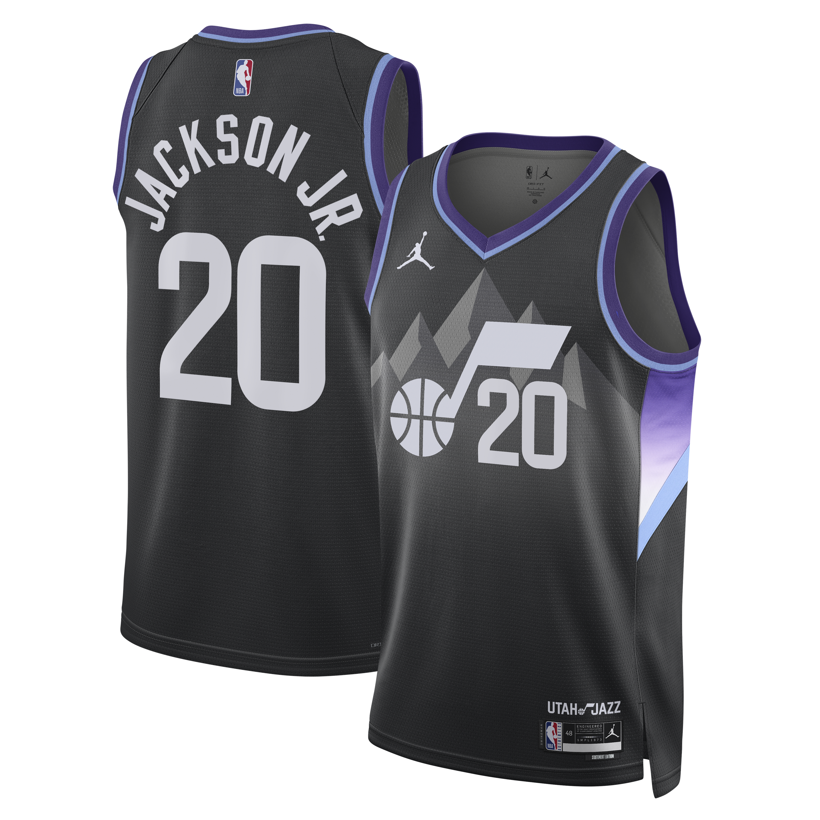 Jaren Jackson Jr. Utah Jazz Jordan Brand Unisex Swingman Jersey - Statement Edition - Black
