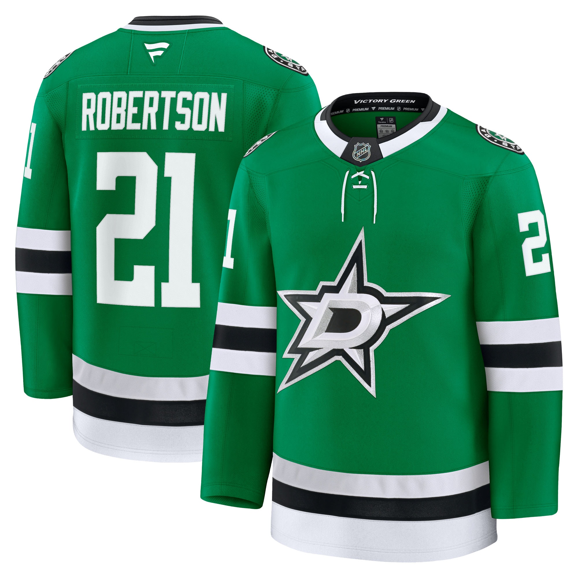 Jason Robertson Dallas Stars Fanatics Home Premium Jersey - Kelly Green