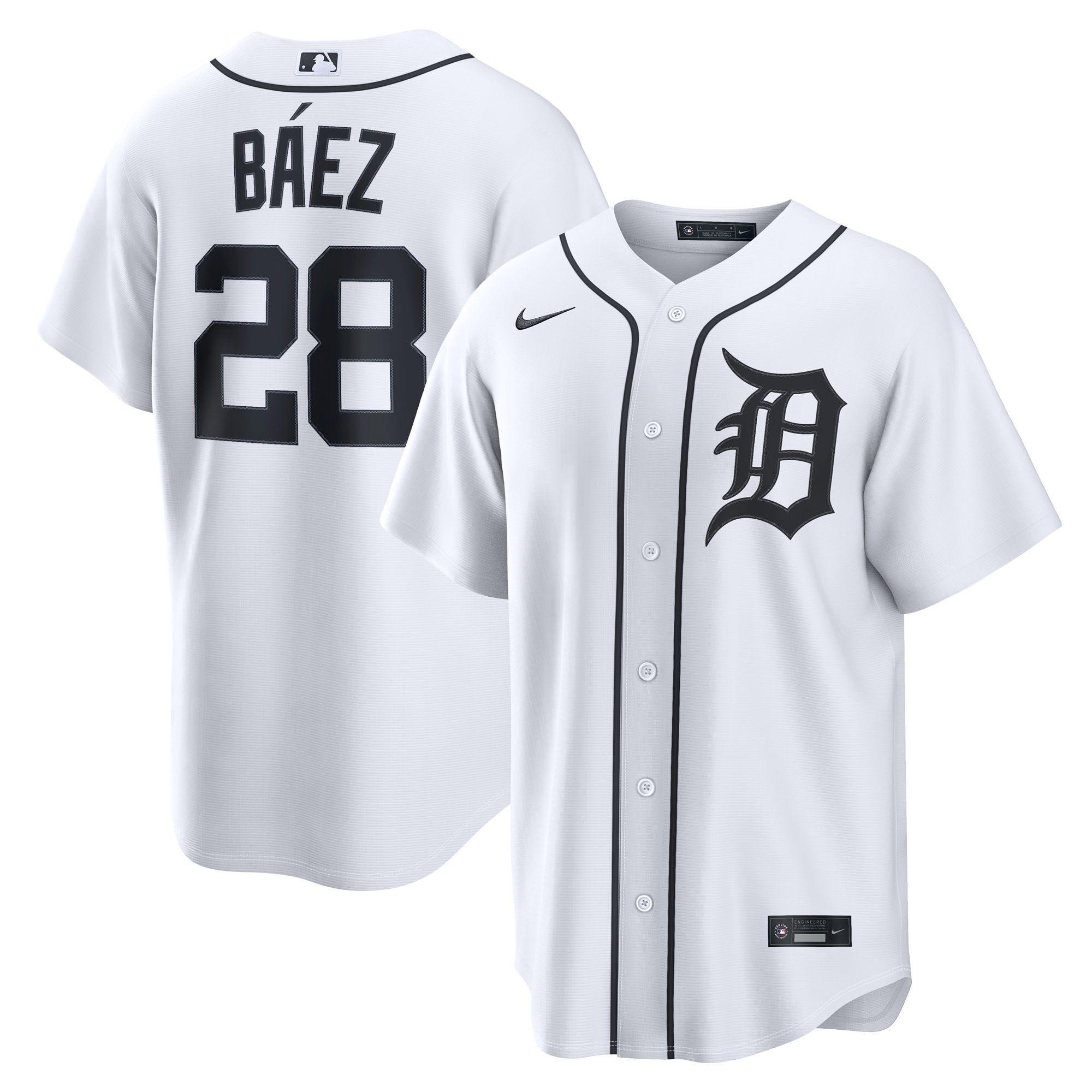Javier Báez Detroit Tigers Home Jersey - White