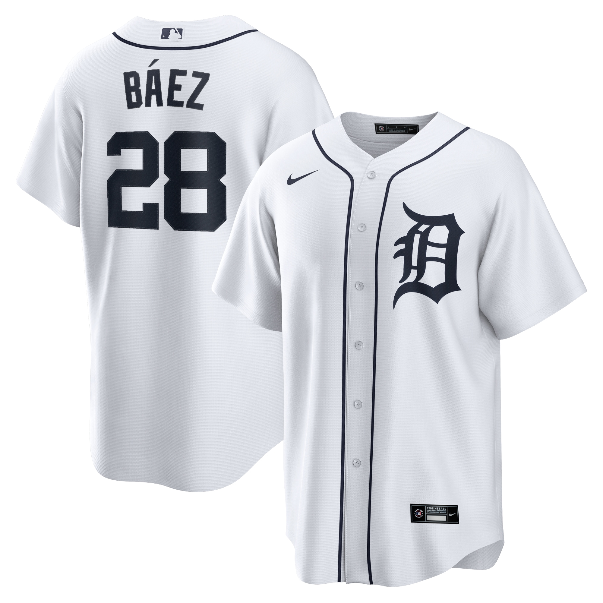 Javier Baez Detroit Tigers Home Player Jersey - White