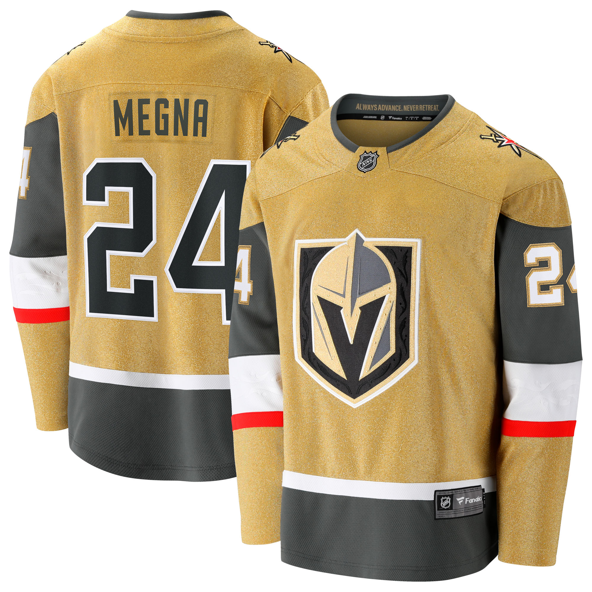 Jaycob Megna Vegas Golden Knights Fanatics Home Breakaway Jersey - Gold