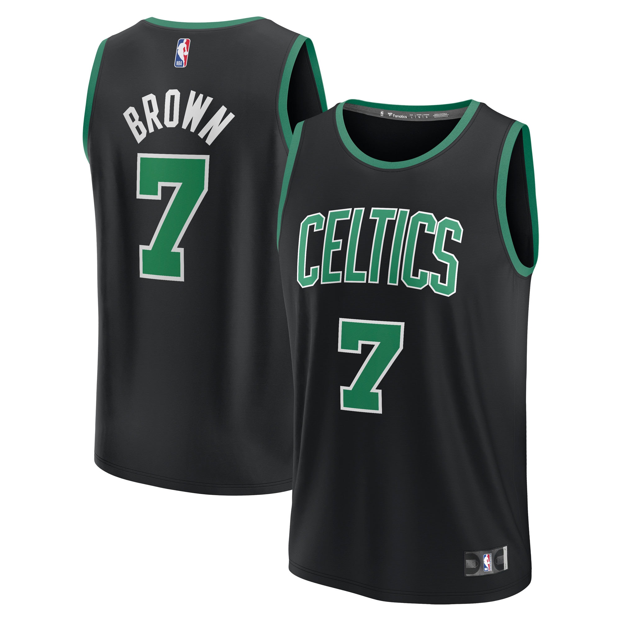 Jaylen Brown Boston Celtics Fanatics Youth Fast Break Player Jersey - Statement Edition - Black