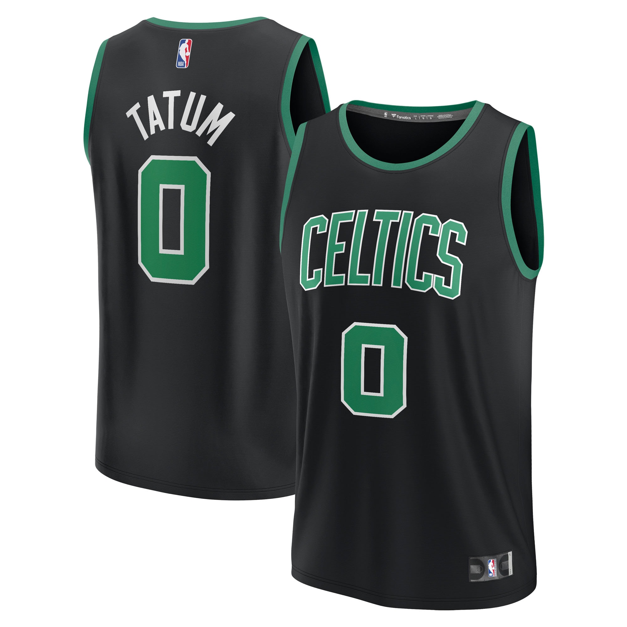 Jayson Tatum Boston Celtics Fanatics Youth Fast Break Player Jersey - Statement Edition - Black