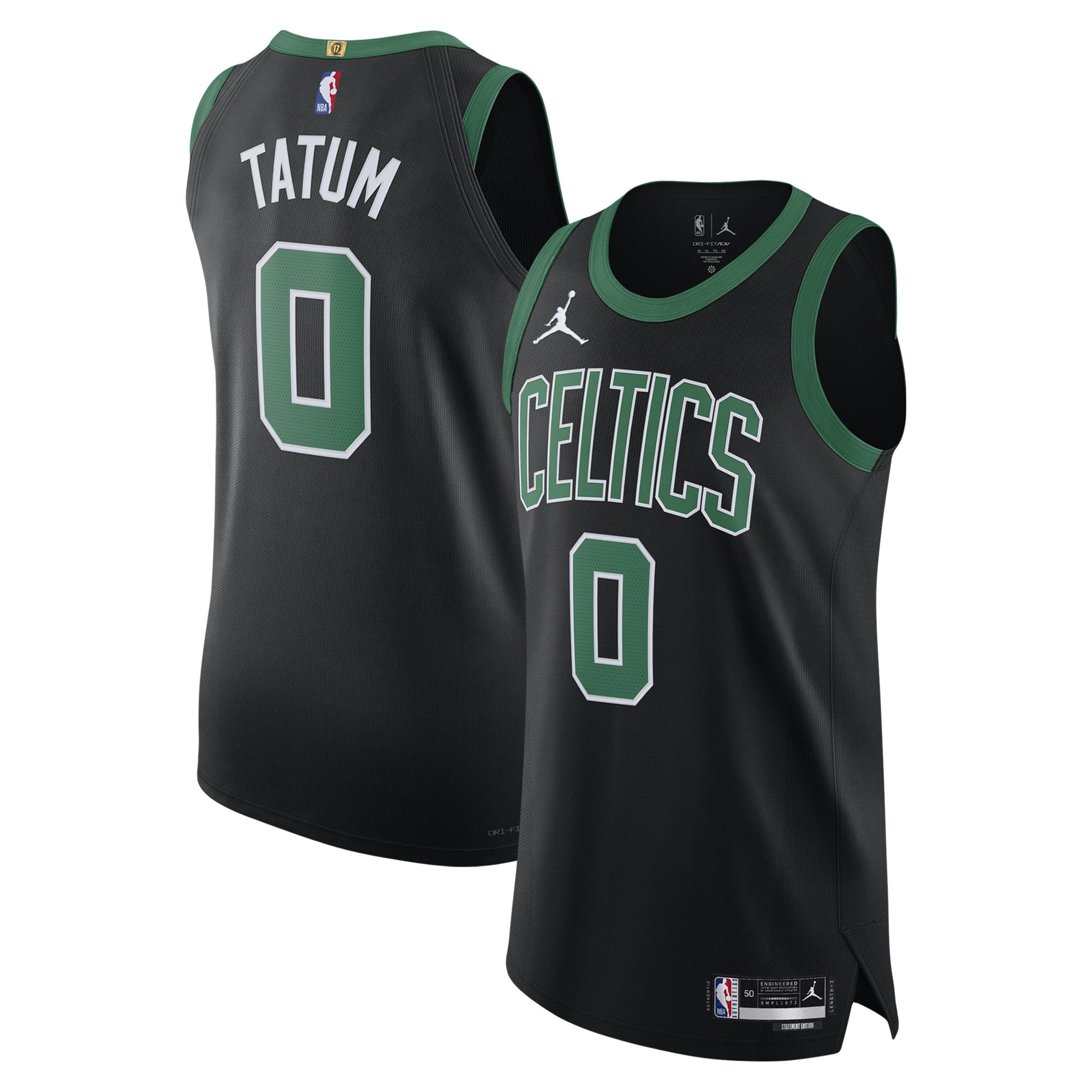 Jayson Tatum Boston Celtics Jordan Brand Player Jersey - Statement Edition - Black