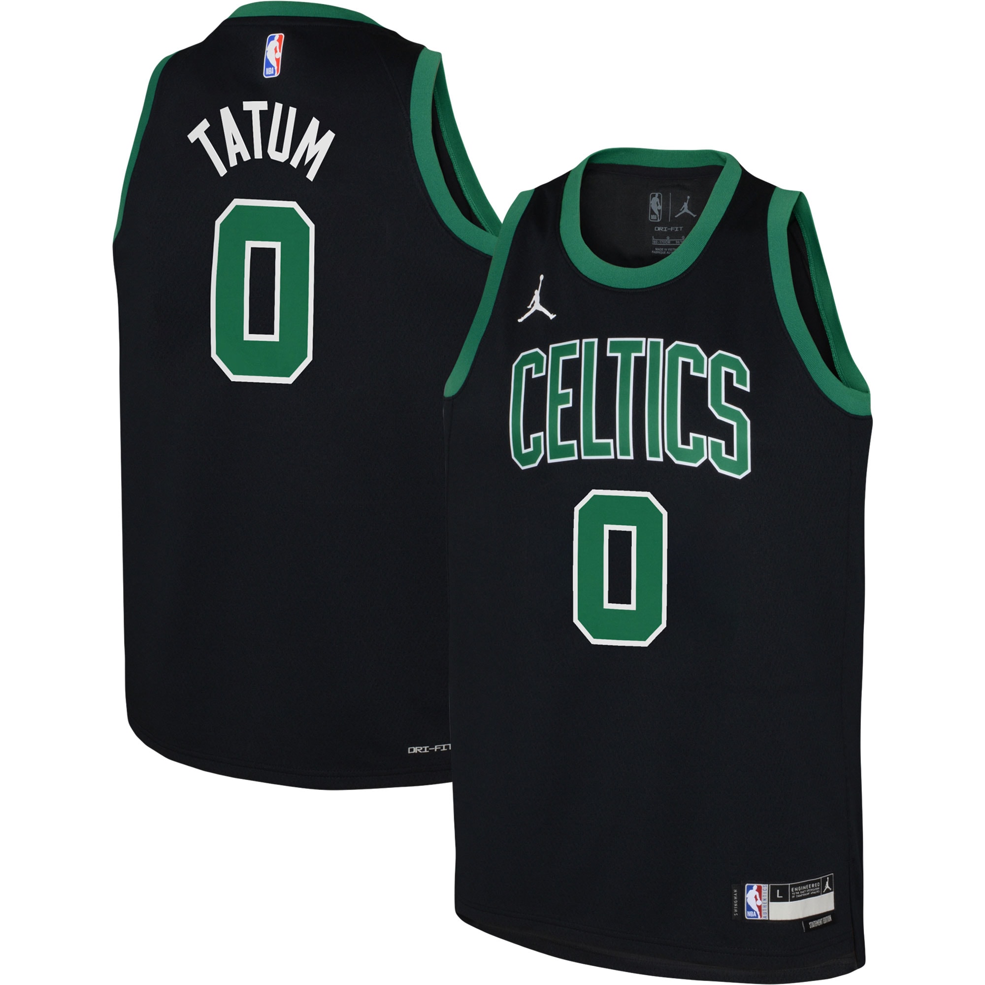 Jayson Tatum Boston Celtics Jordan Brand Youth Swingman Jersey - Statement Edition - Black