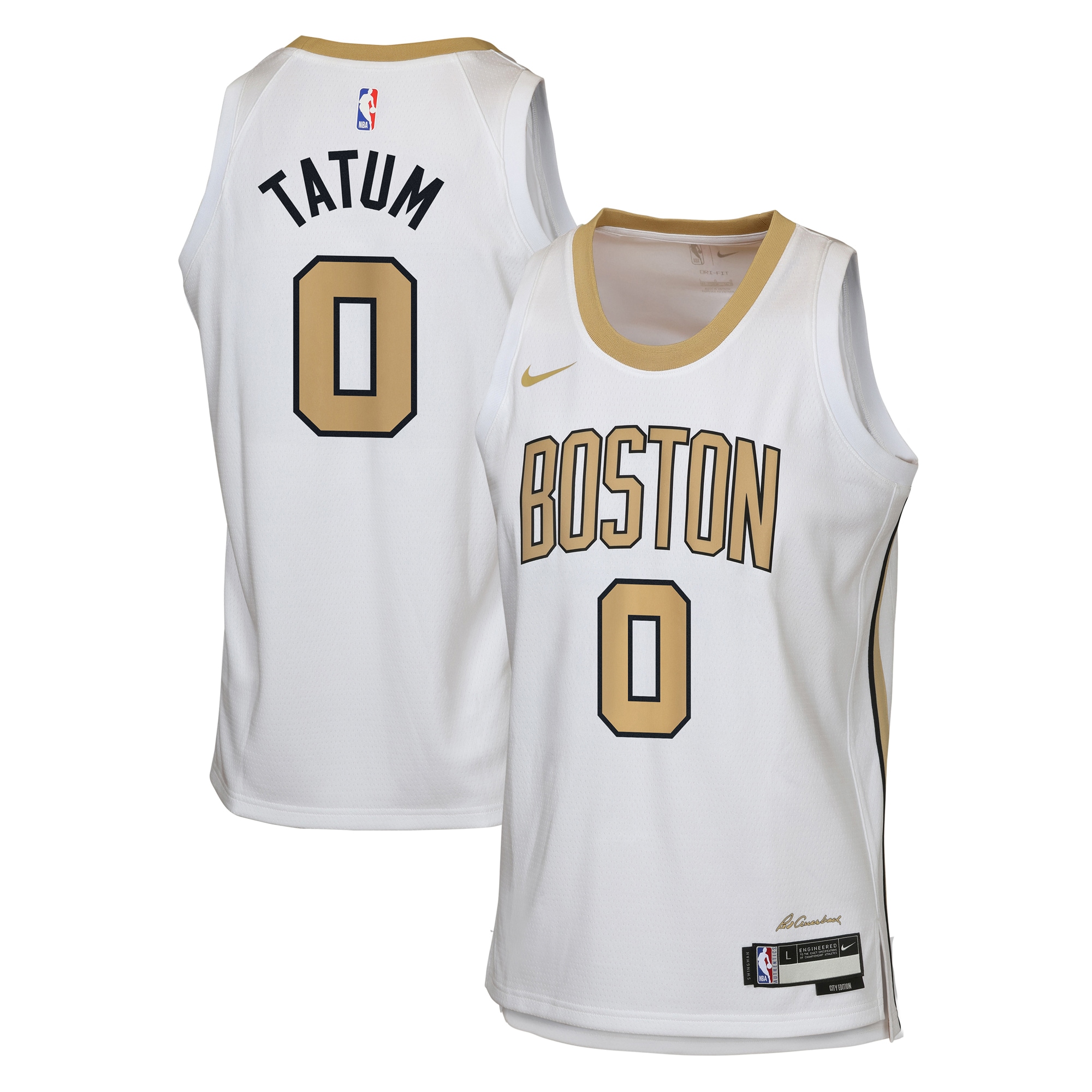 Jayson Tatum Boston Celtics Youth 2025/26 City Edition Swingman Jersey - White