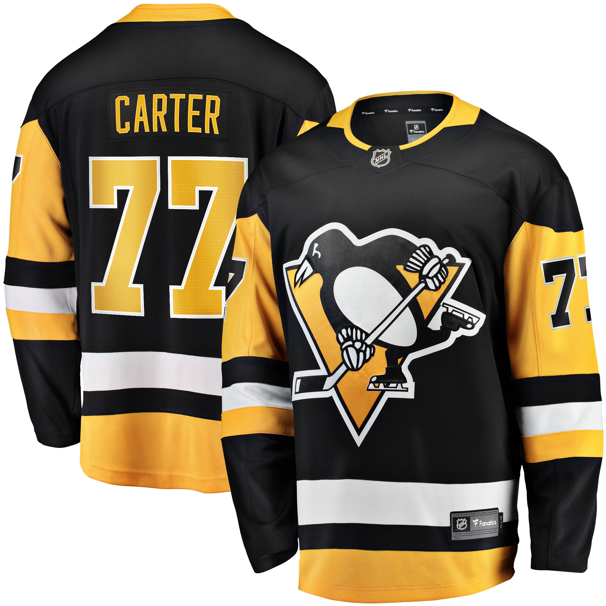 Jeff Carter Pittsburgh Penguins Fanatics Home Breakaway Jersey - Black