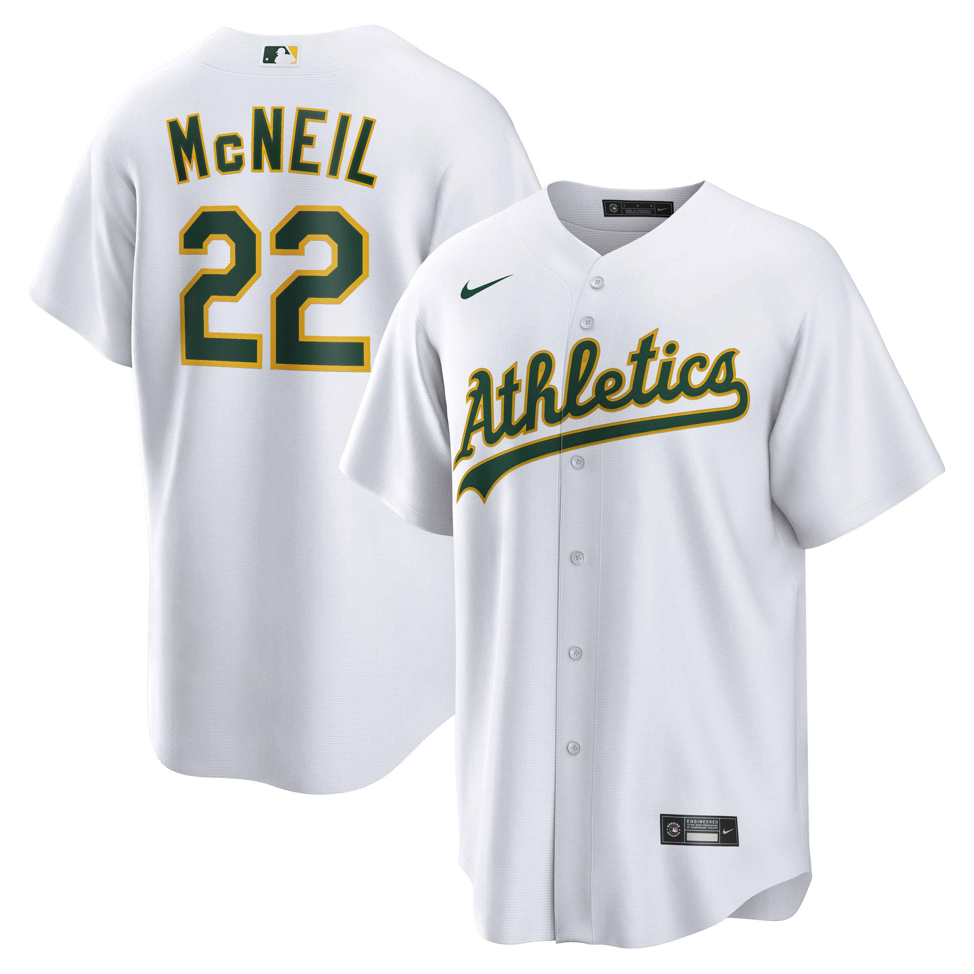 Jeff McNeil Athletics Home Jersey - White