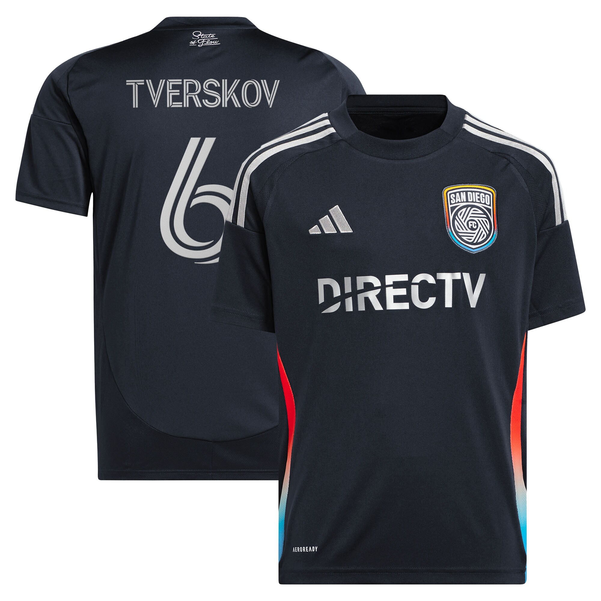 Jeppe Tverskov San Diego FC Youth 2025 State of Flow Jersey - Navy