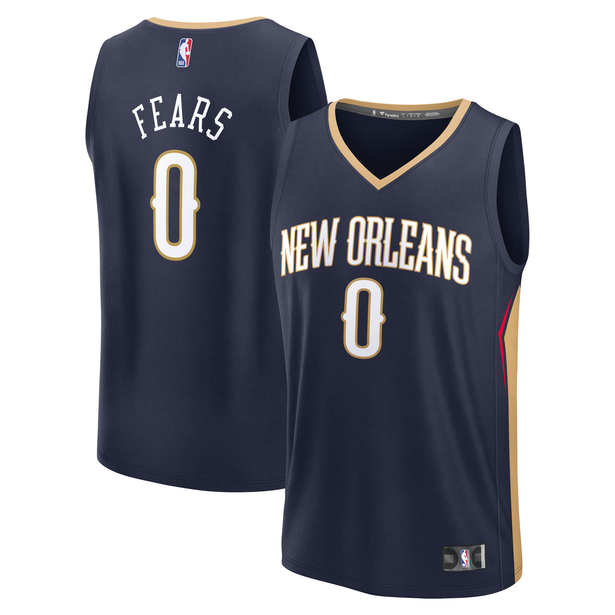 Jeremiah Fears New Orleans Pelicans Fanatics 2025 Draft First Round Pick Fast Break Jersey - Icon Edition - Navy