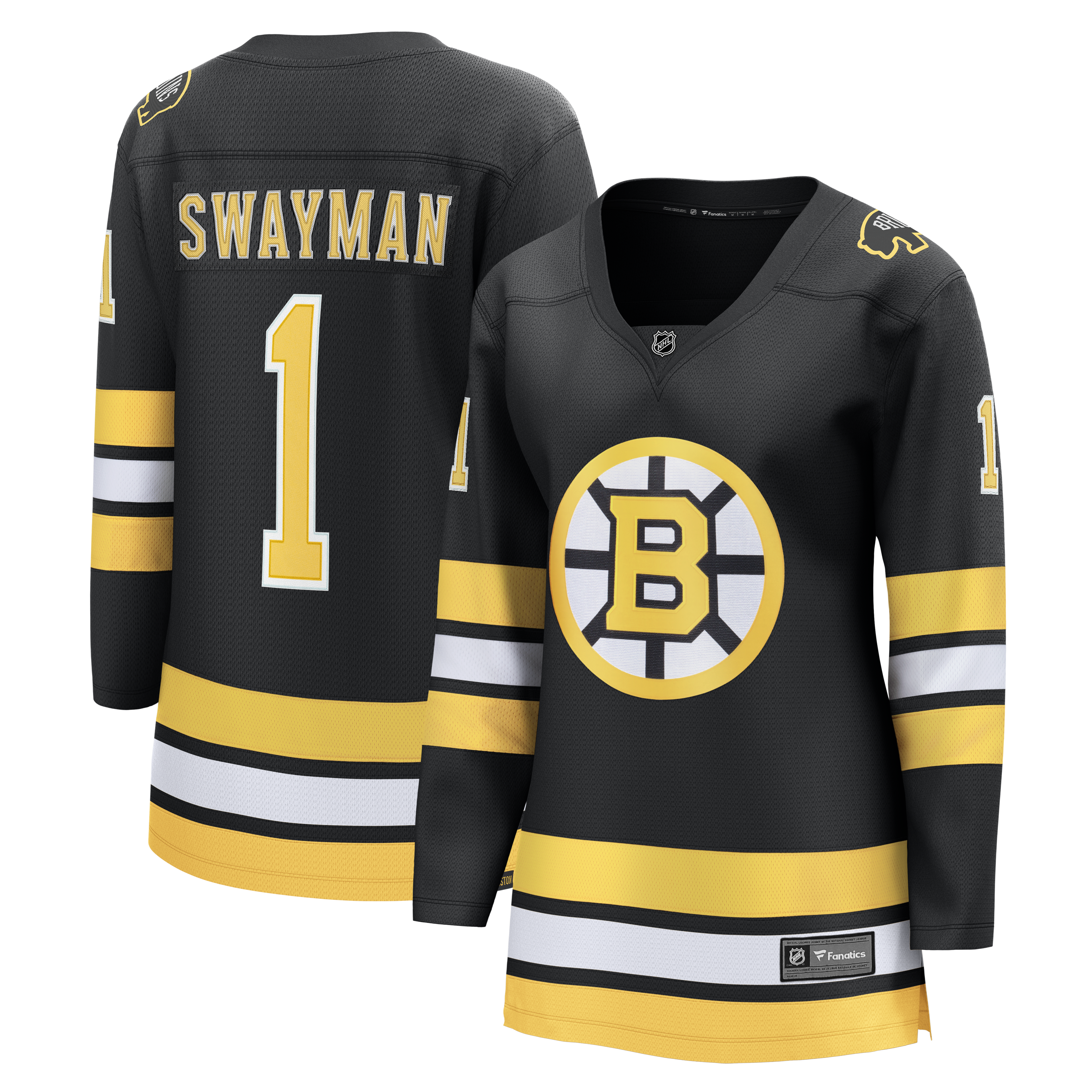 Jeremy Swayman Boston Bruins Fanatics Women's Home Breakaway Jersey - Black