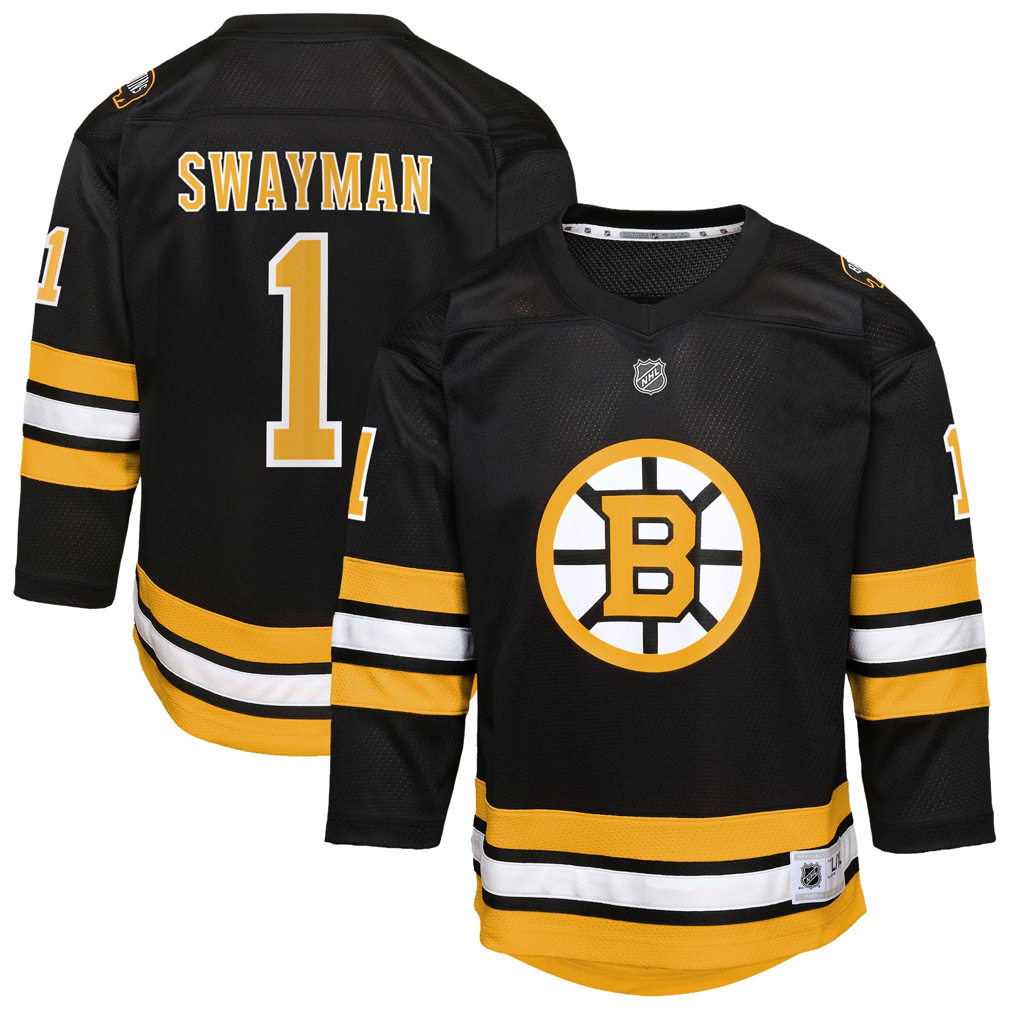 Jeremy Swayman Boston Bruins Outerstuff Youth Home Jersey - Black