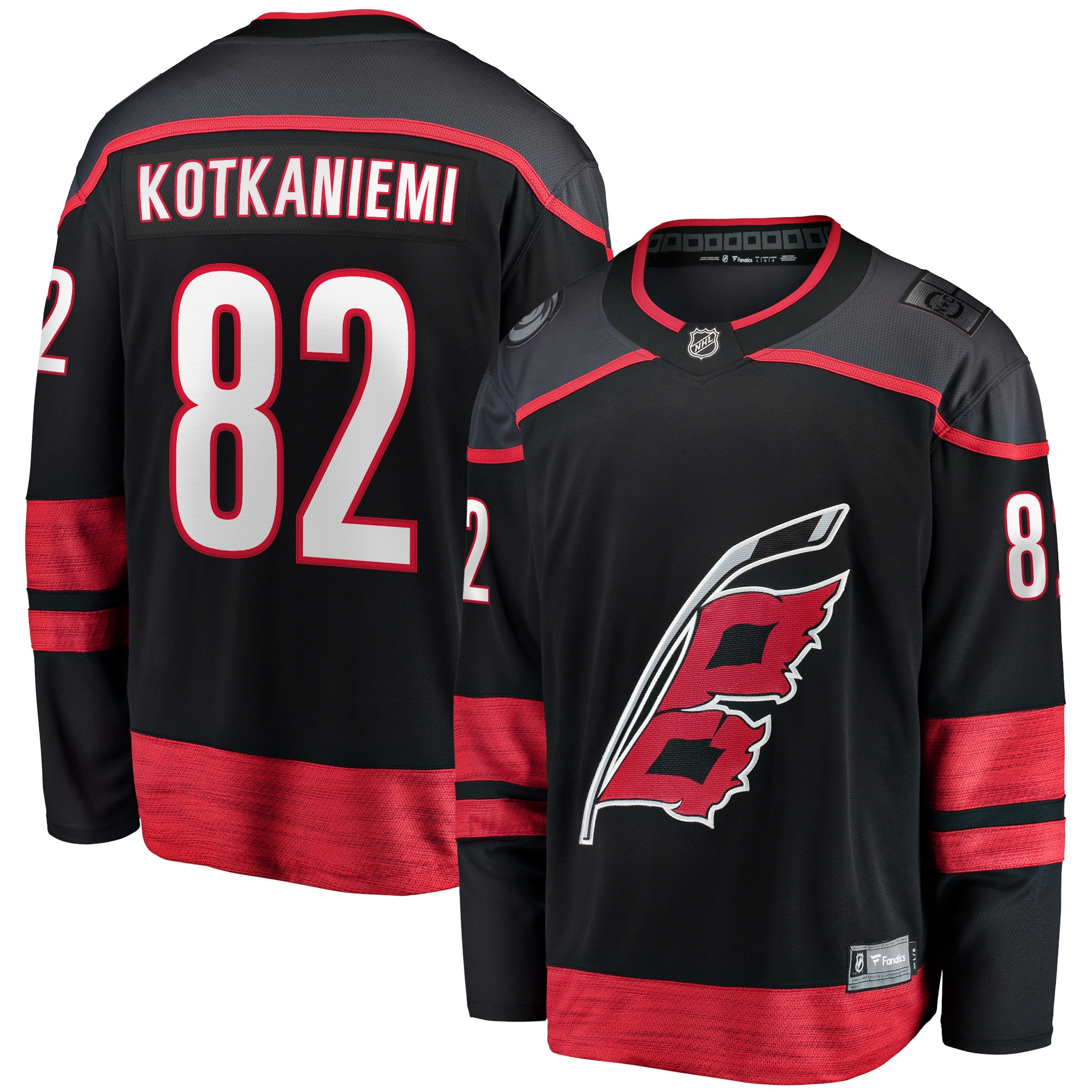 Jesperi Kotkaniemi Carolina Hurricanes Fanatics Home Breakaway Player Jersey - Black