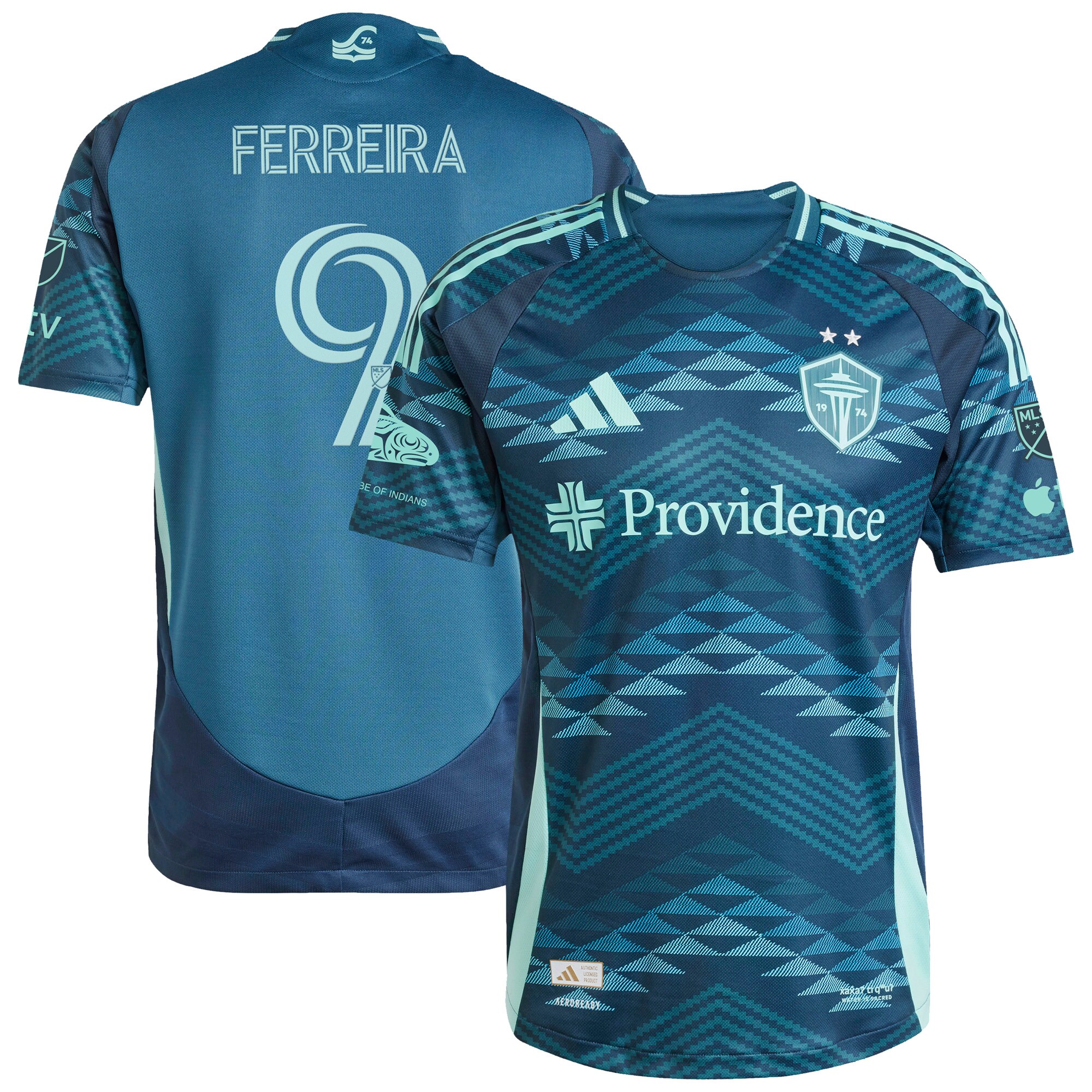 Jesus Ferreira Seattle Sounders FC 2025 The Salish Sea Kit Player Jersey - Blue