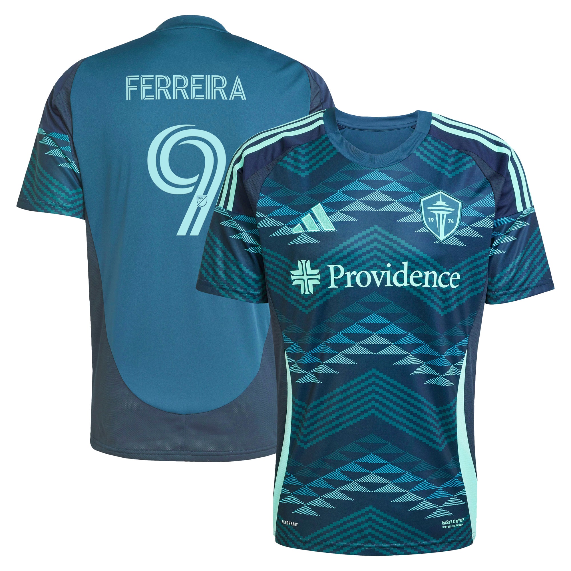 Jesus Ferreira Seattle Sounders FC 2025 The Salish Sea Kit Player Jersey - Blue