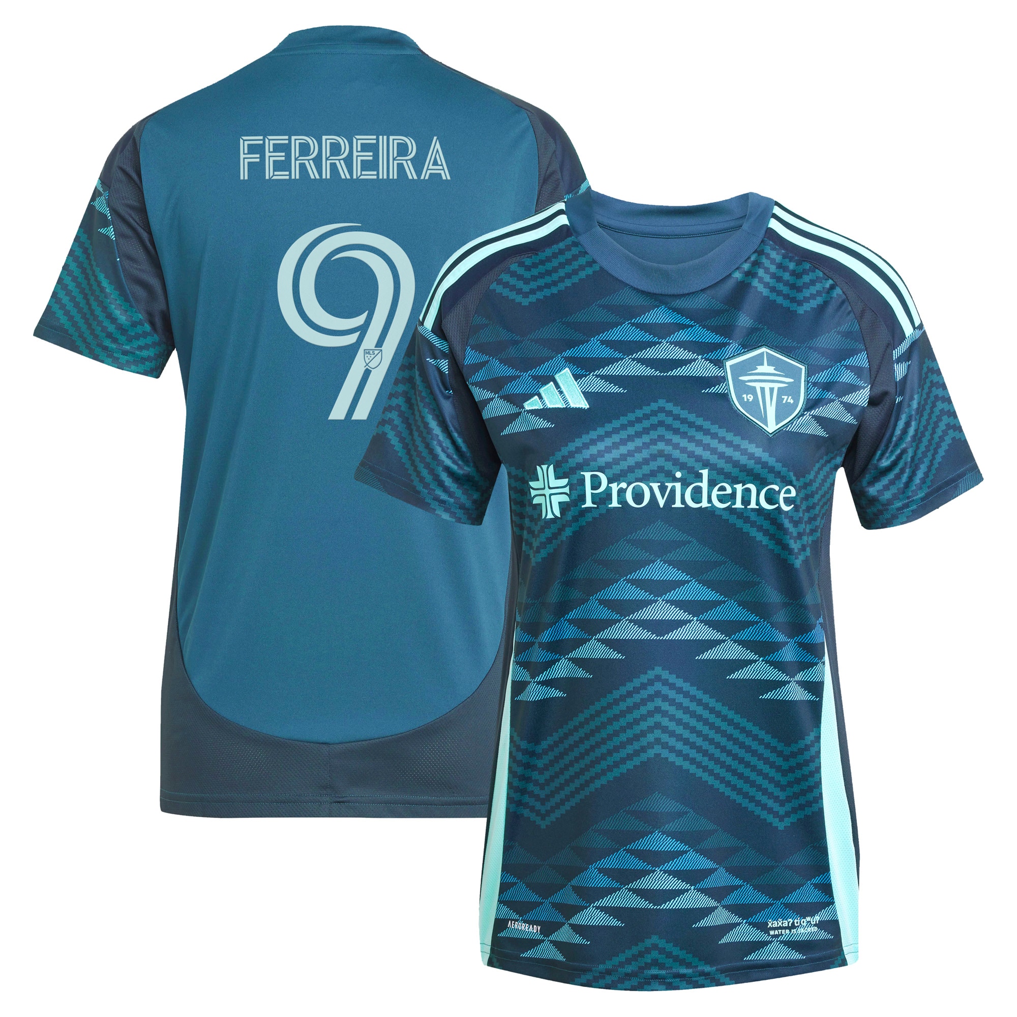 Jesus Ferreira Seattle Sounders FC Women's 2025 The Salish Sea Kit Player Jersey - Blue