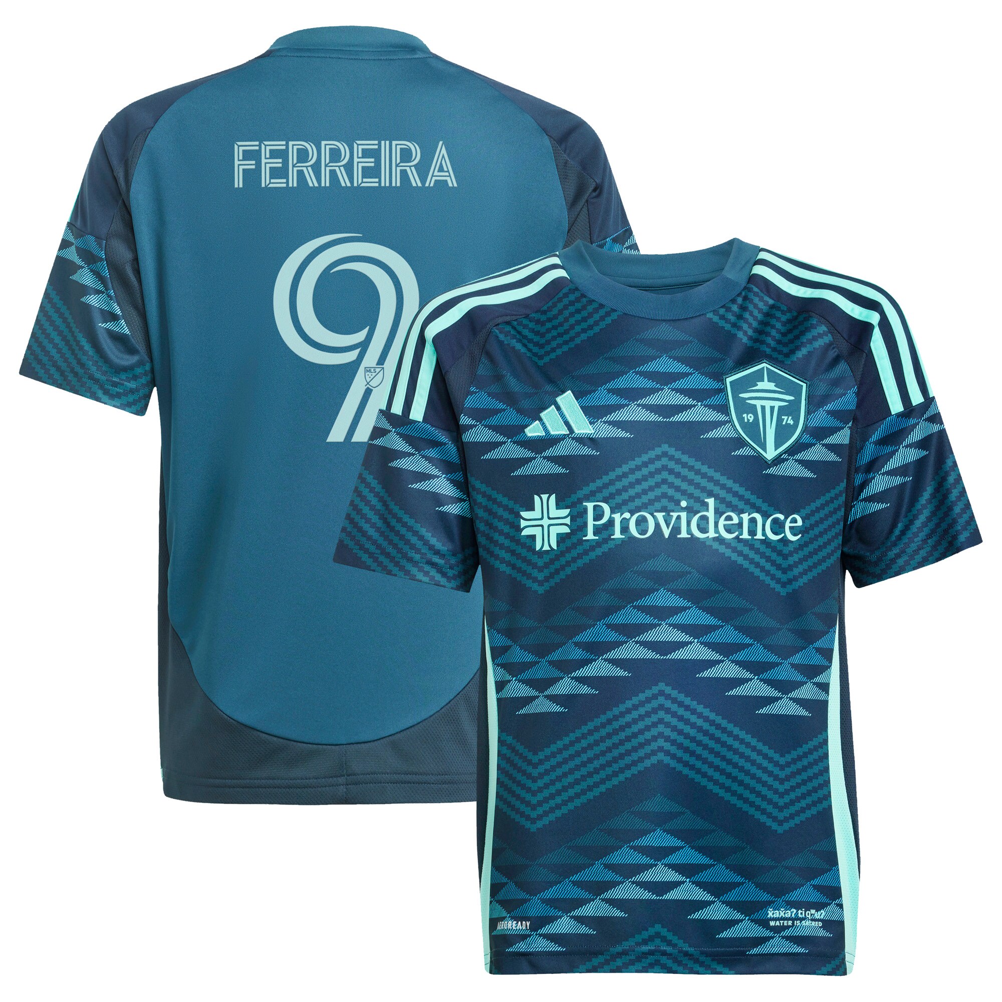 Jesus Ferreira Seattle Sounders FC Youth 2025 The Salish Sea Kit Player Jersey - Blue