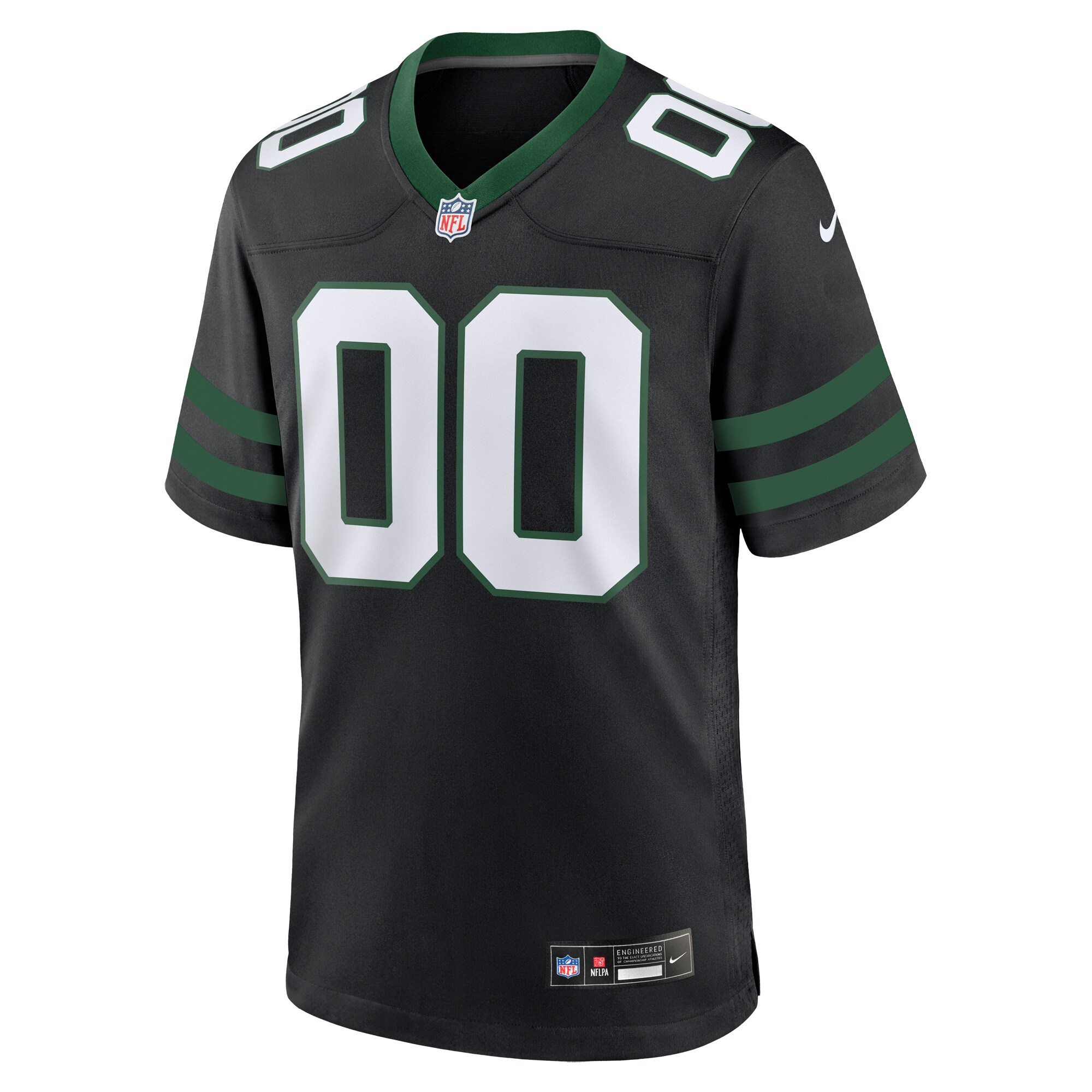 Alternative view of Jets Black Alternate Custom Jersey - Nike - Personalized Style