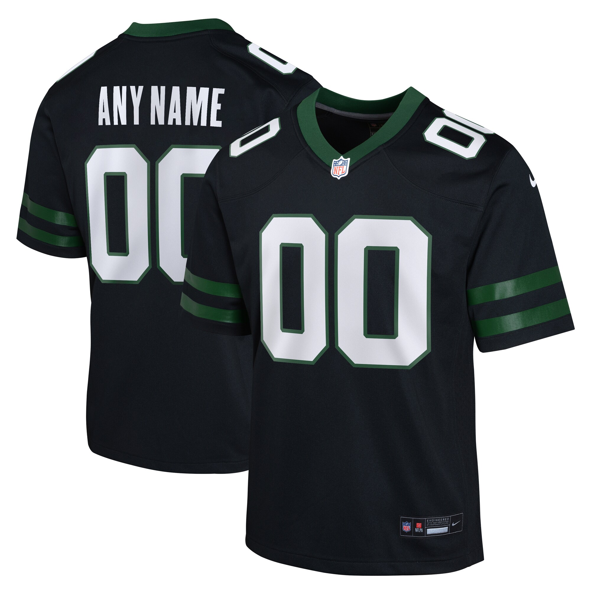 Jets Black Custom Jersey nike - Nike Jets Black Custom Jersey