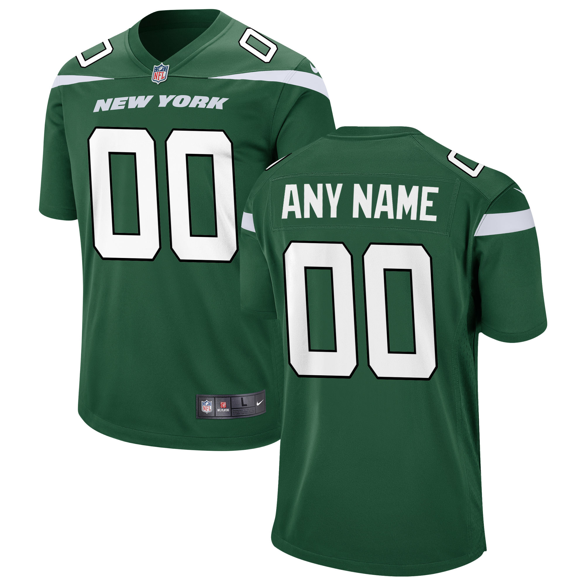 Jets Gotham Green Custom Jersey - Nike - Personalized NFL Style