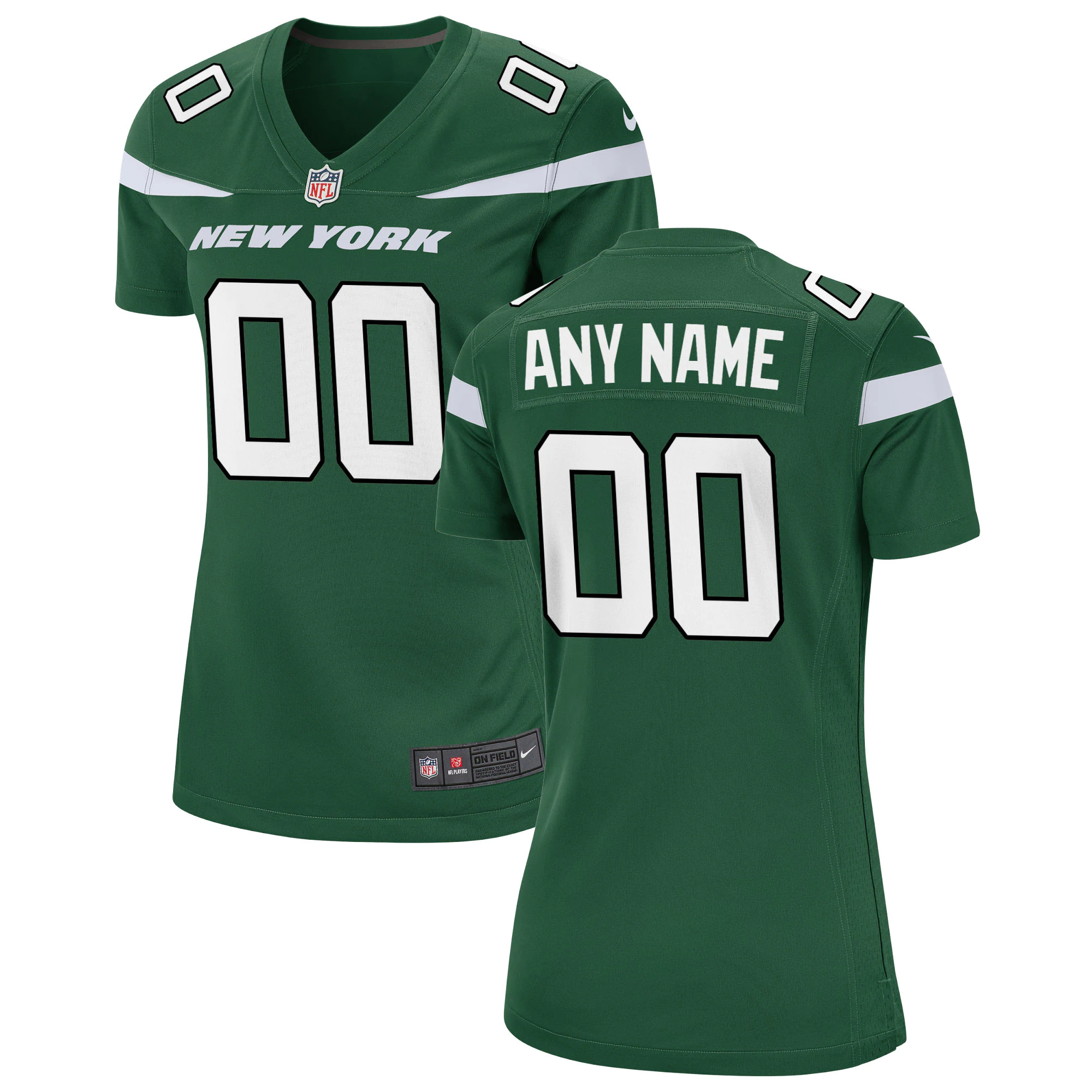 Jets Green Women’s Custom Jersey - Nike - Personalized
