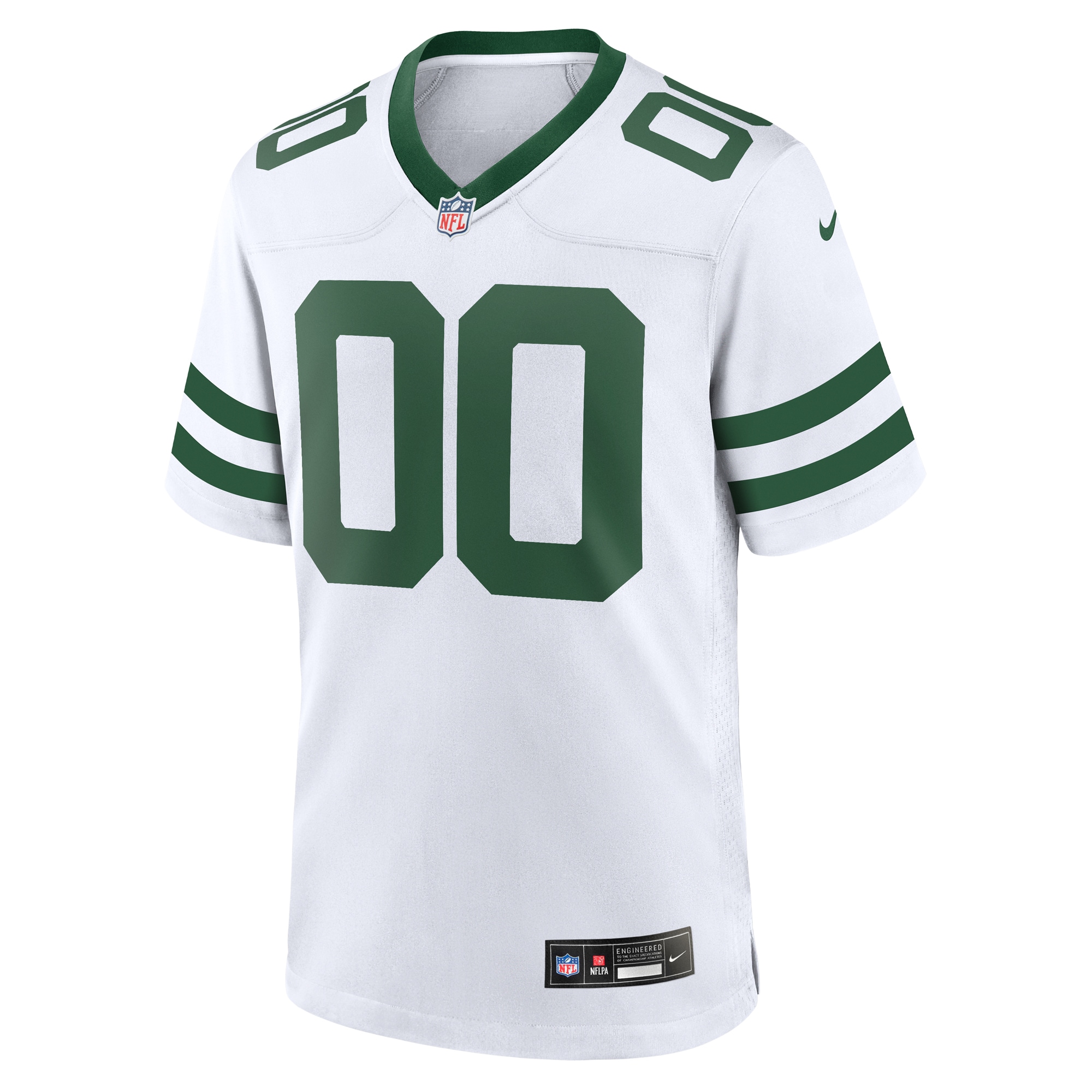 Alternative view of Jets White Green Custom - Nike Jets White & Green Custom Jersey - NFL