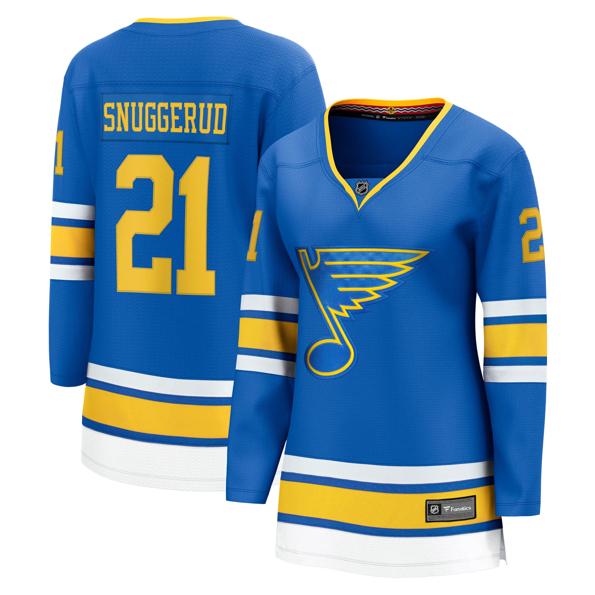 Jimmy Snuggerud St. Louis Blues Fanatics Women's Home Breakaway Jersey - Blue
