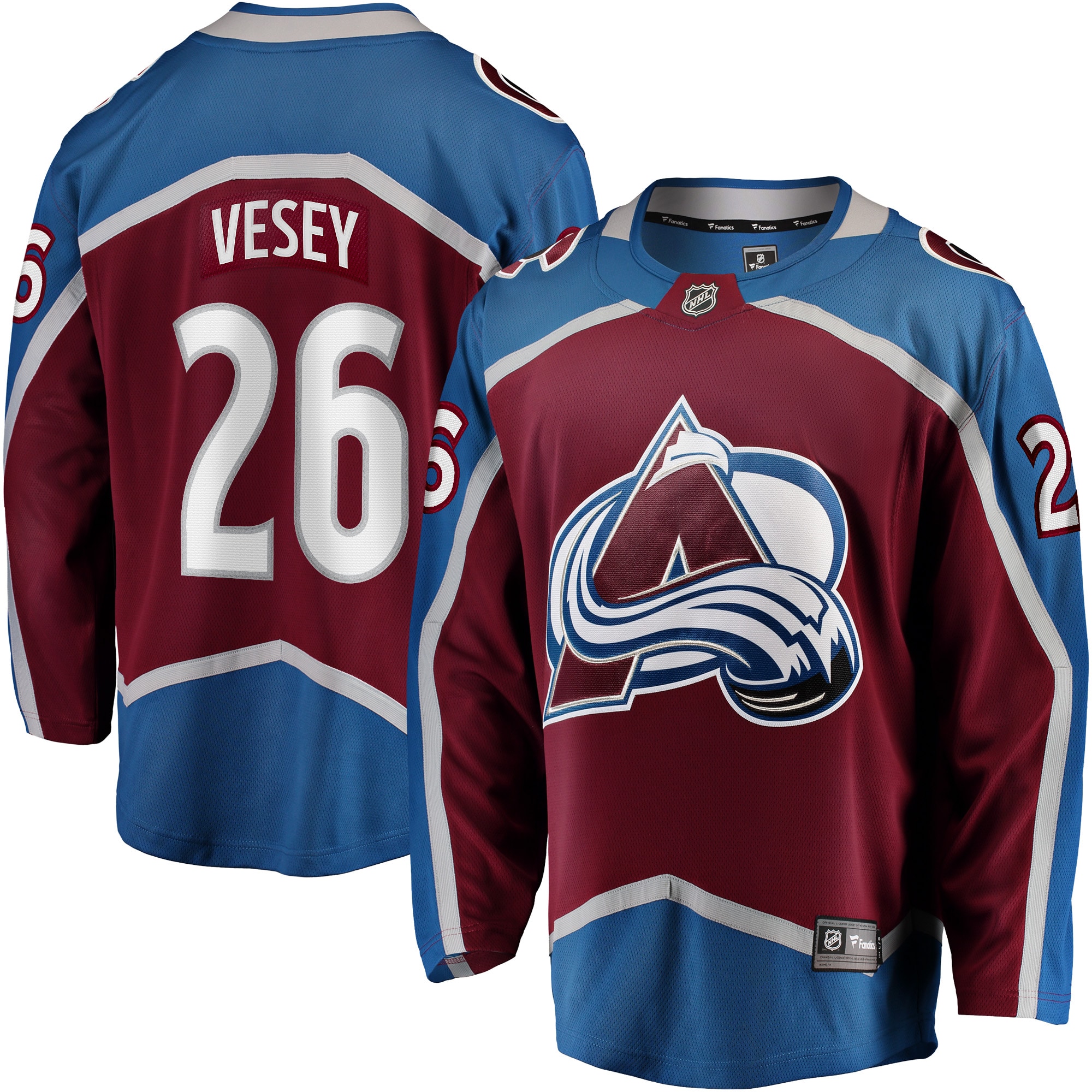 Jimmy Vesey Colorado Avalanche Fanatics Home Breakaway Jersey - Burgundy