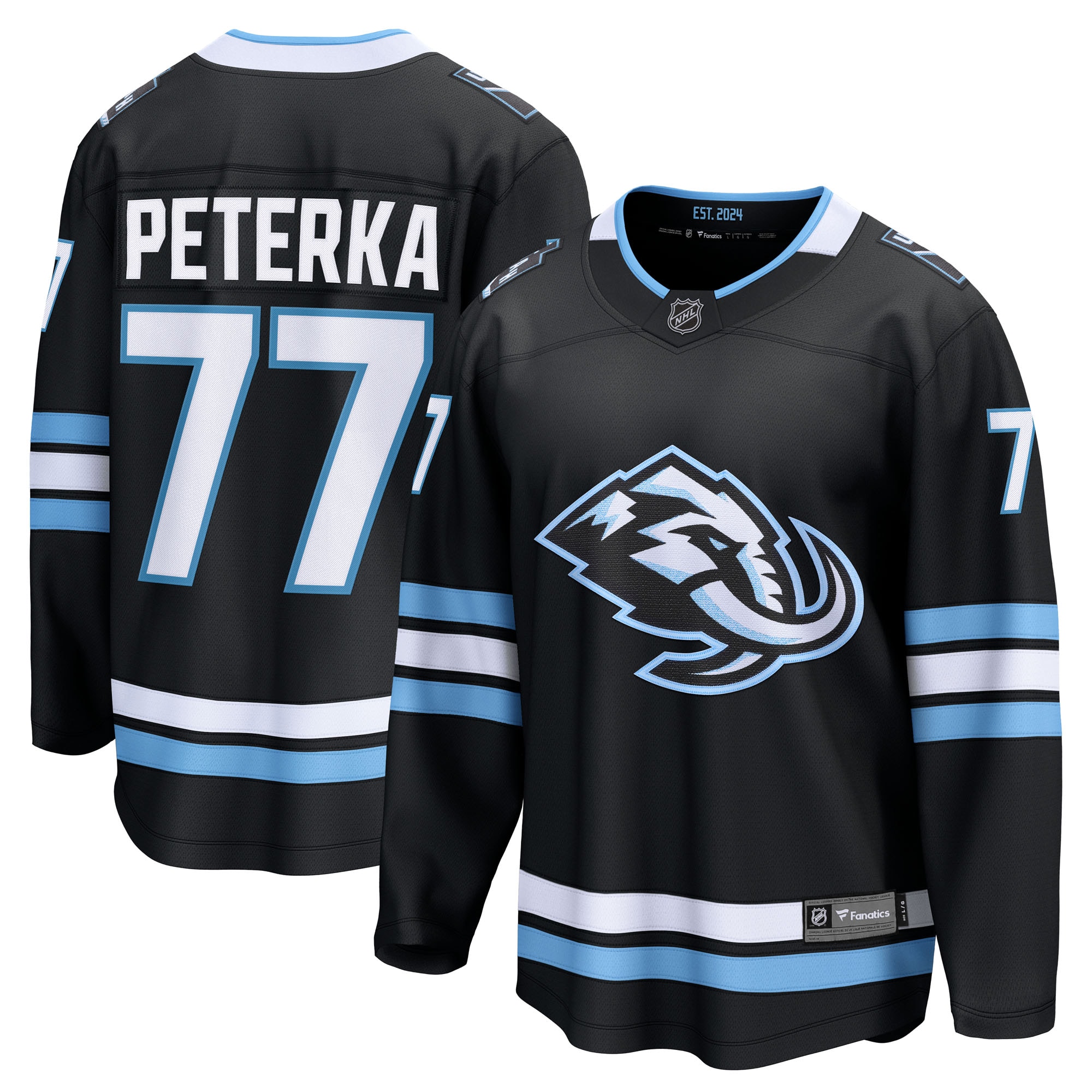 JJ Peterka Utah Mammoth Fanatics Home Breakaway Jersey - Black