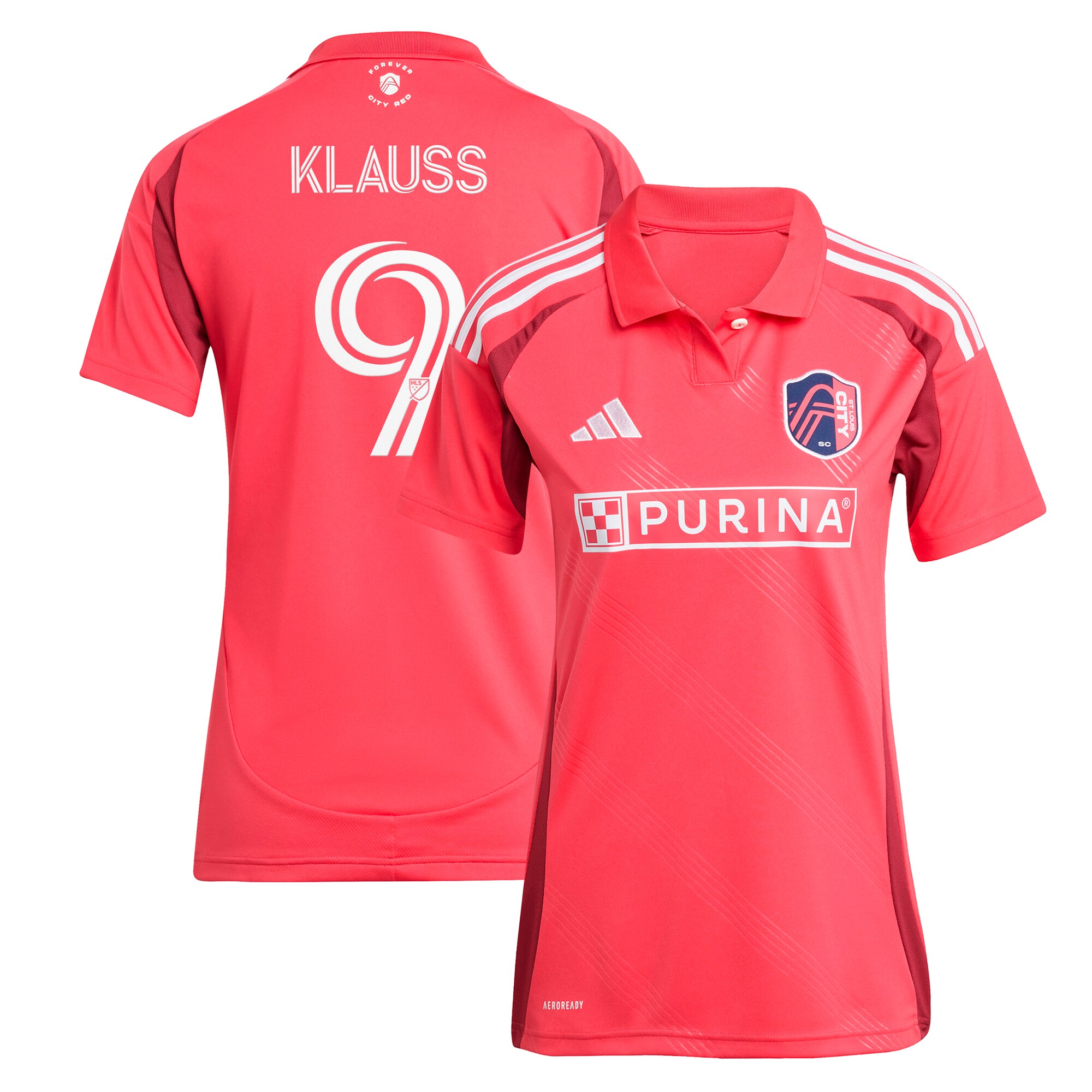 João Klauss St. Louis City SC Women's 2025 Forever CITY Red Player Jersey - Red