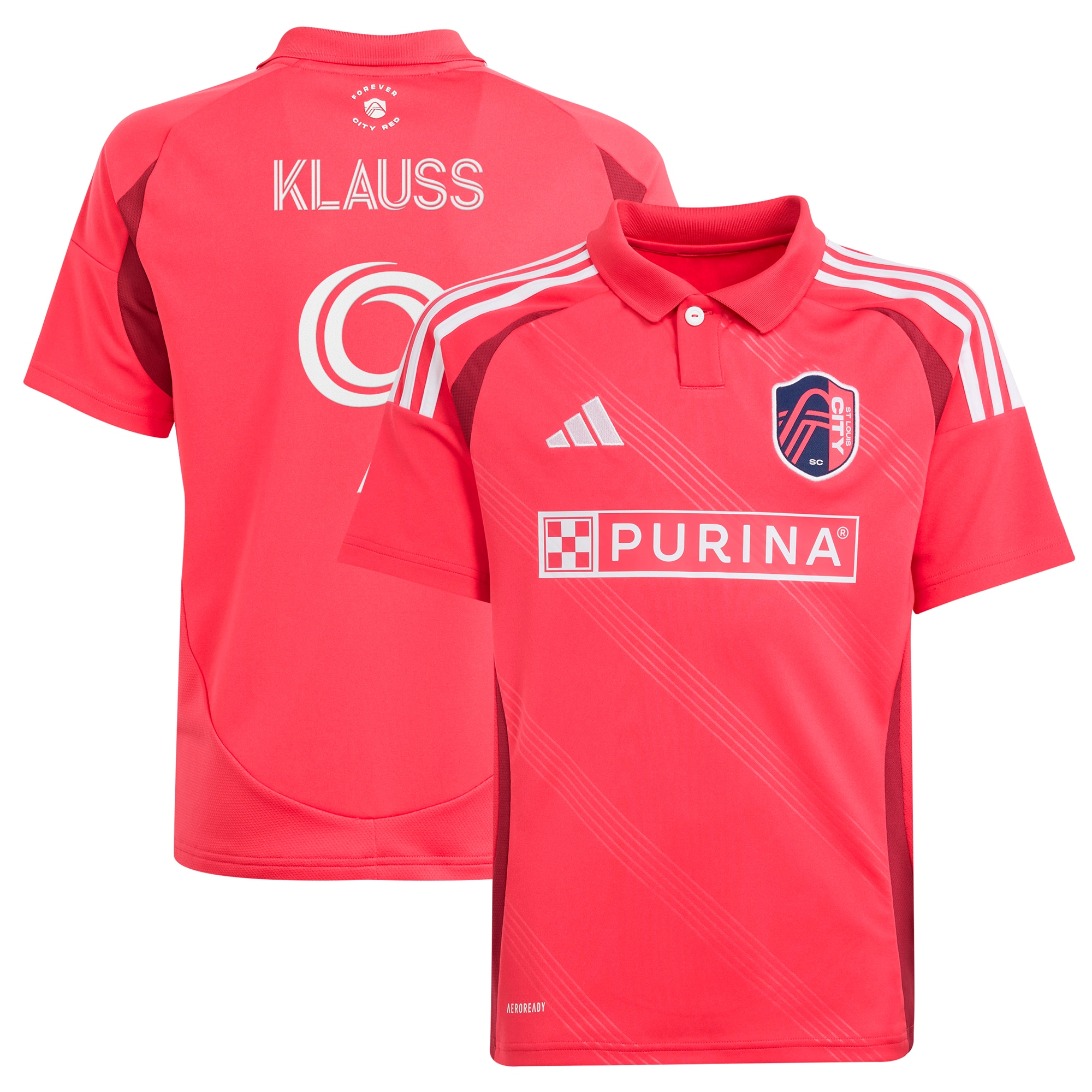João Klauss St. Louis City SC Youth 2025 Forever CITY Red Player Jersey - Red