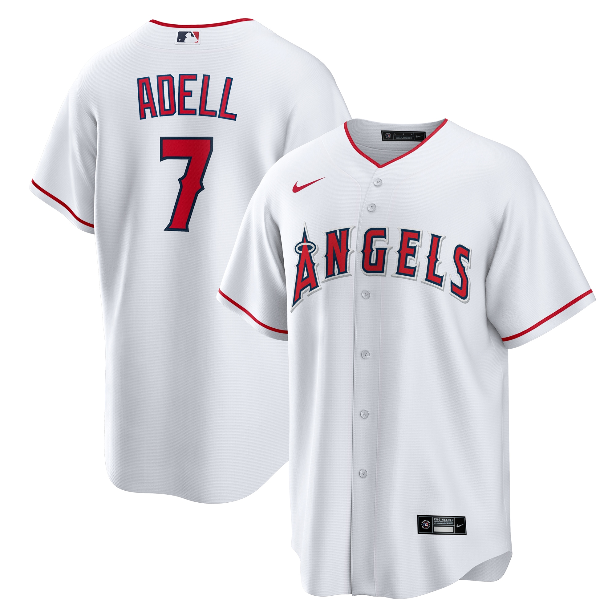 Jo Adell Los Angeles Angels Home Jersey - White