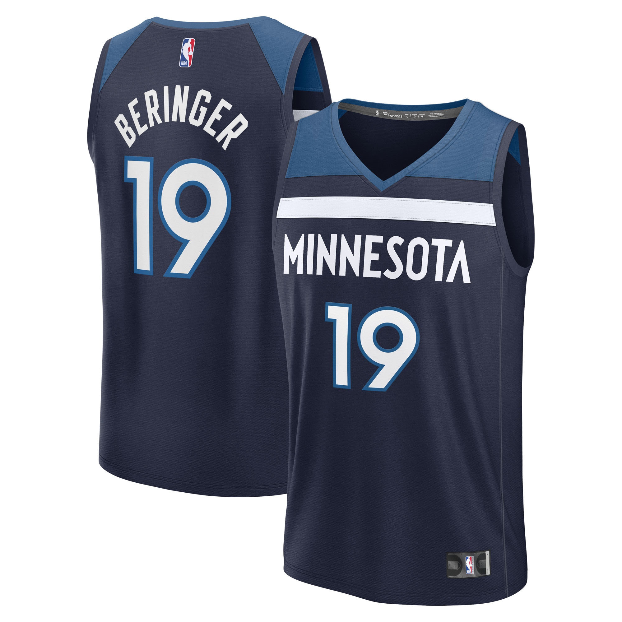 Joan Beringer Minnesota Timberwolves Fanatics Youth 2025 Draft First Round Pick Fast Break Jersey - Icon Edition - Navy