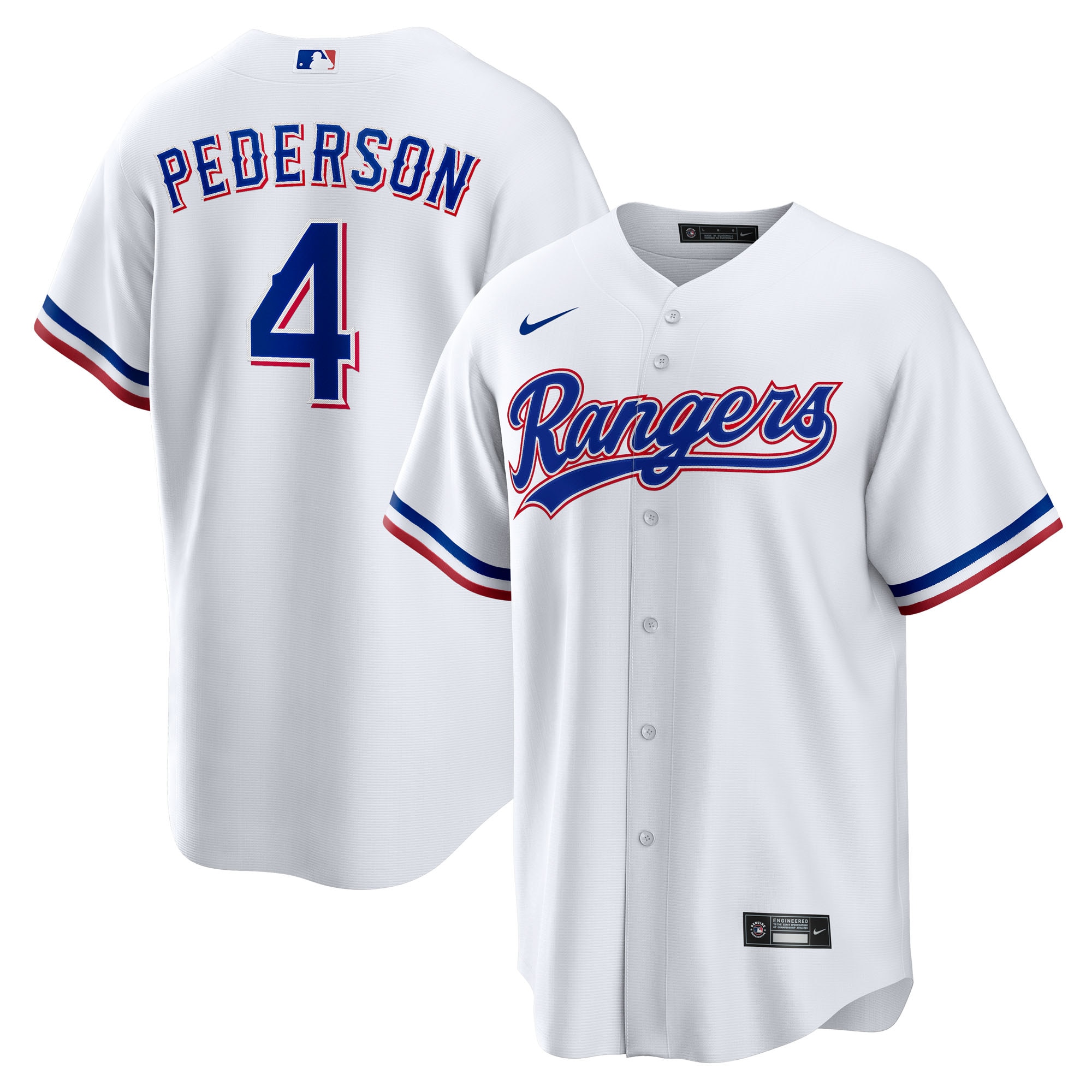 Joc Pederson Texas Rangers Youth Home Jersey - White
