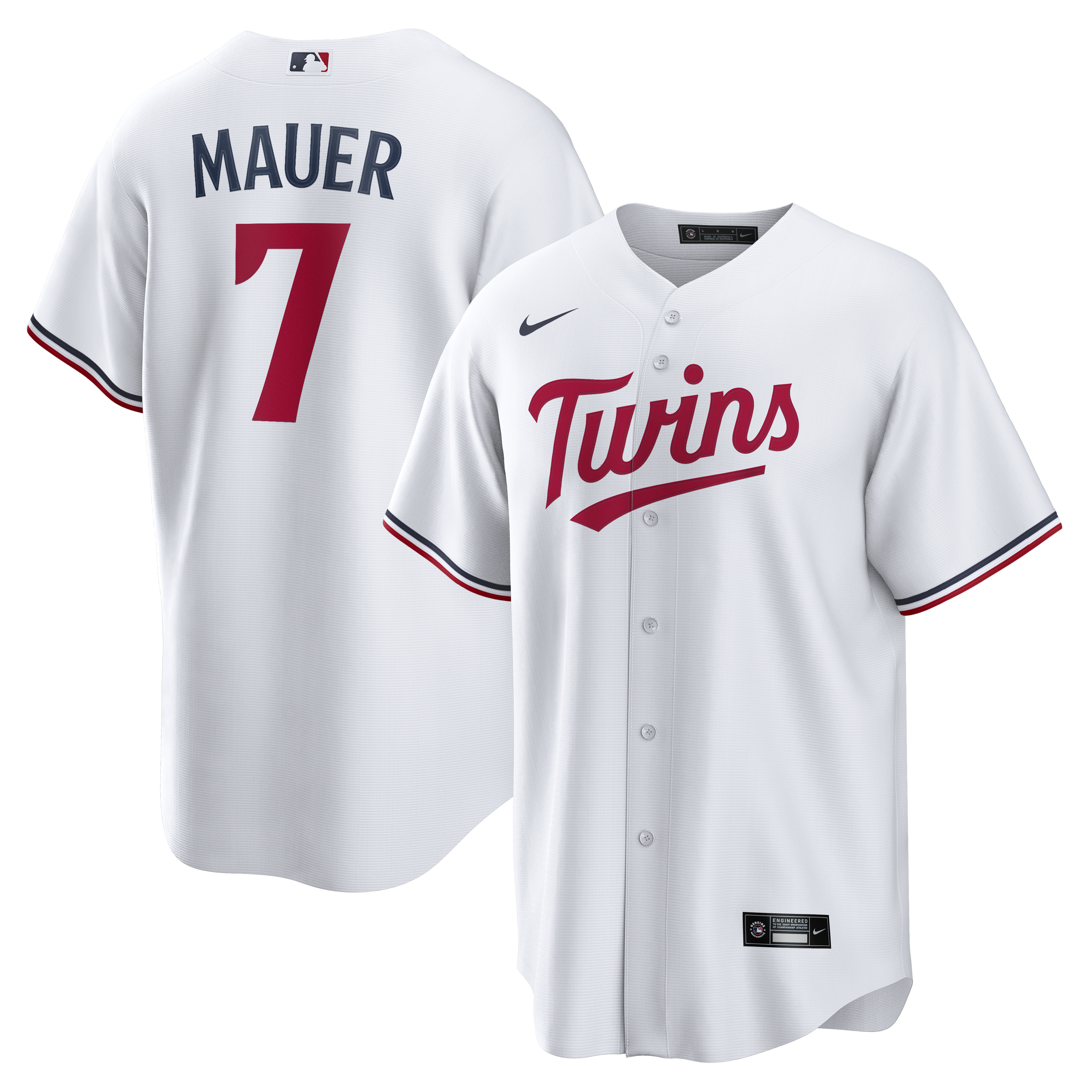 Joe Mauer Minnesota Twins Home Retired Player Jersey - White