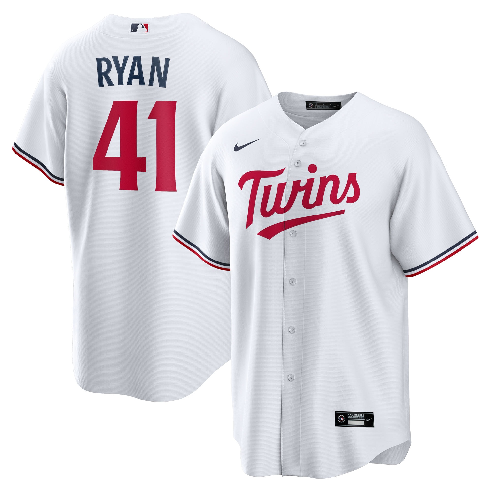 Joe Ryan Minnesota Twins Youth Home Jersey - White