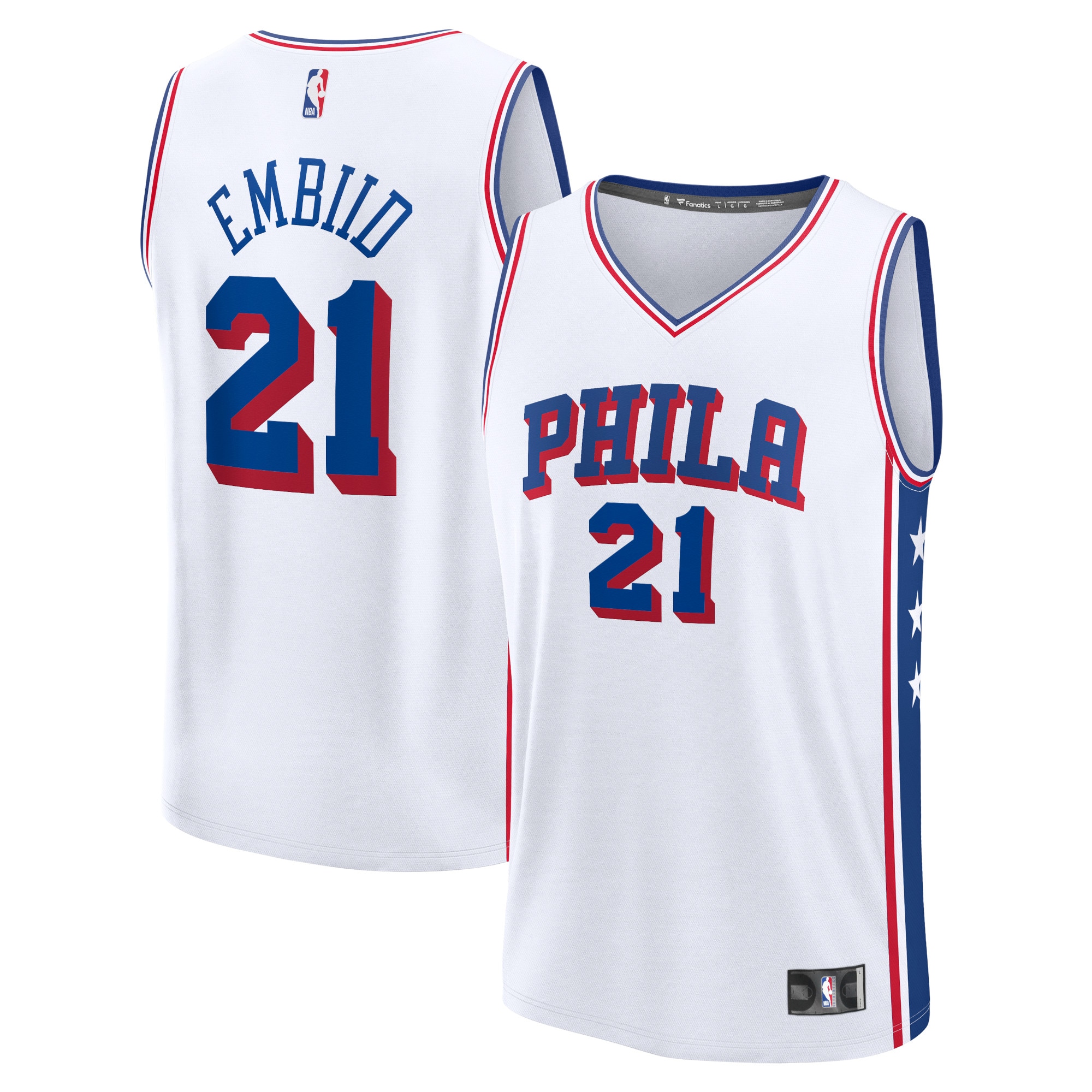 Joel Embiid Philadelphia 76ers Fanatics Fast Break Jersey - Association Edition