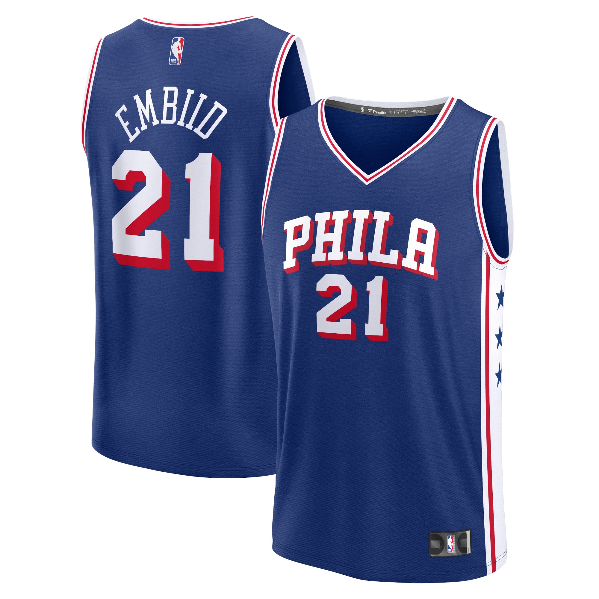 Joel Embiid Philadelphia 76ers Fanatics Fast Break Jersey - Icon Edition