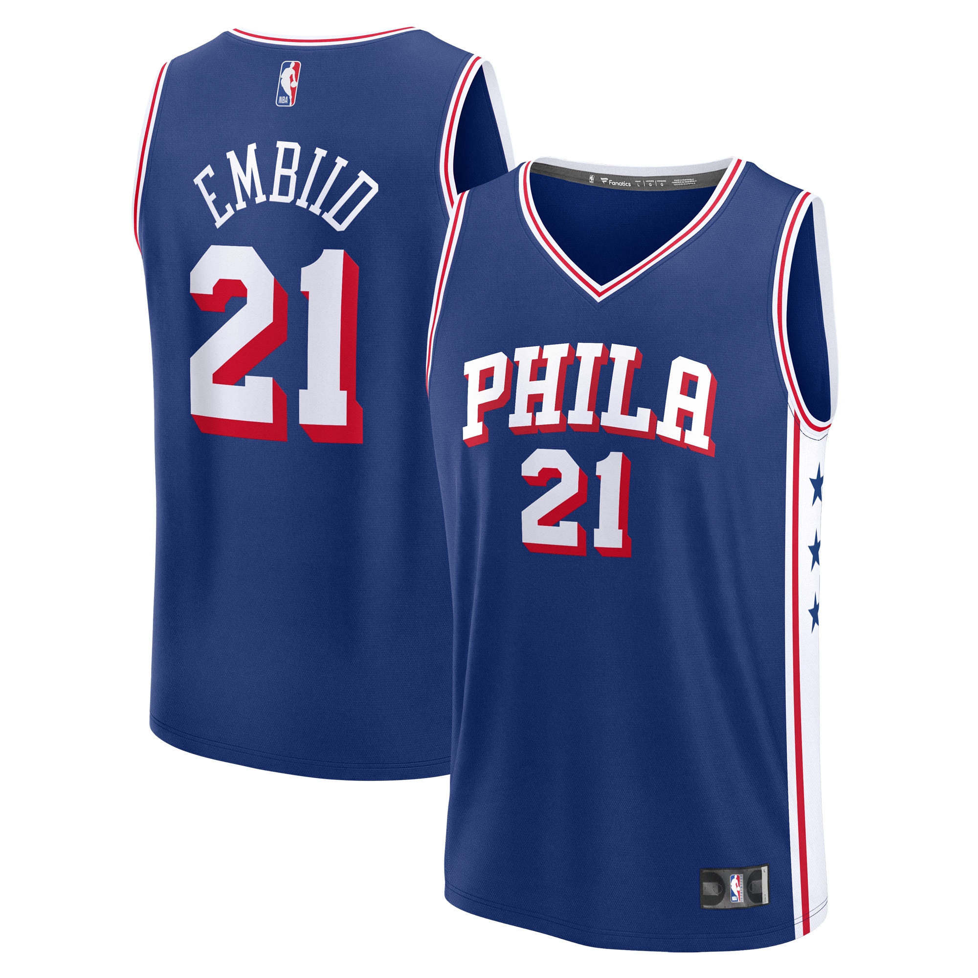 Joel Embiid Philadelphia 76ers Fanatics Youth Fast Break Player Jersey - Icon Edition - Royal