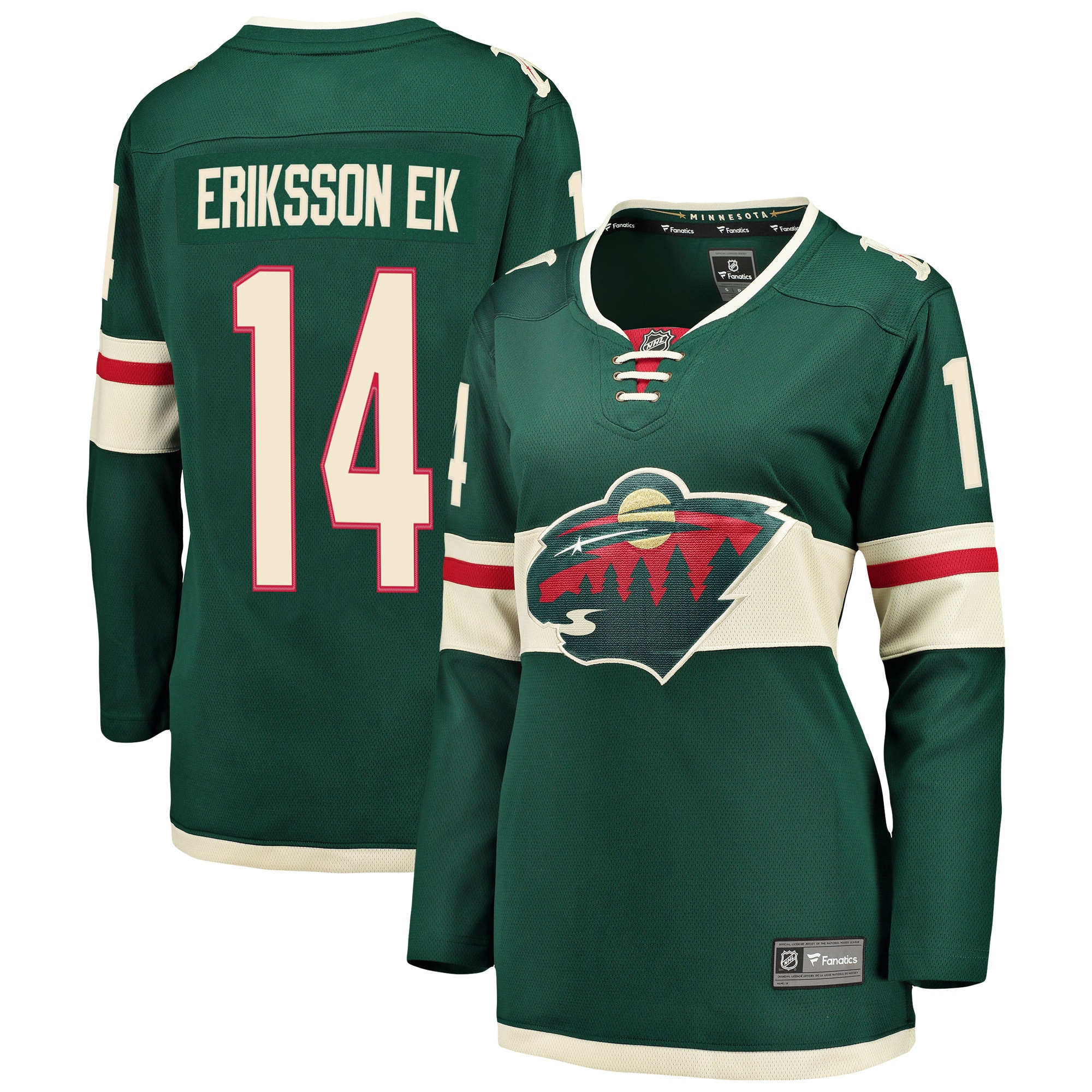 Joel Eriksson Ek Minnesota Wild Fanatics Women's Breakaway Player Jersey - Green