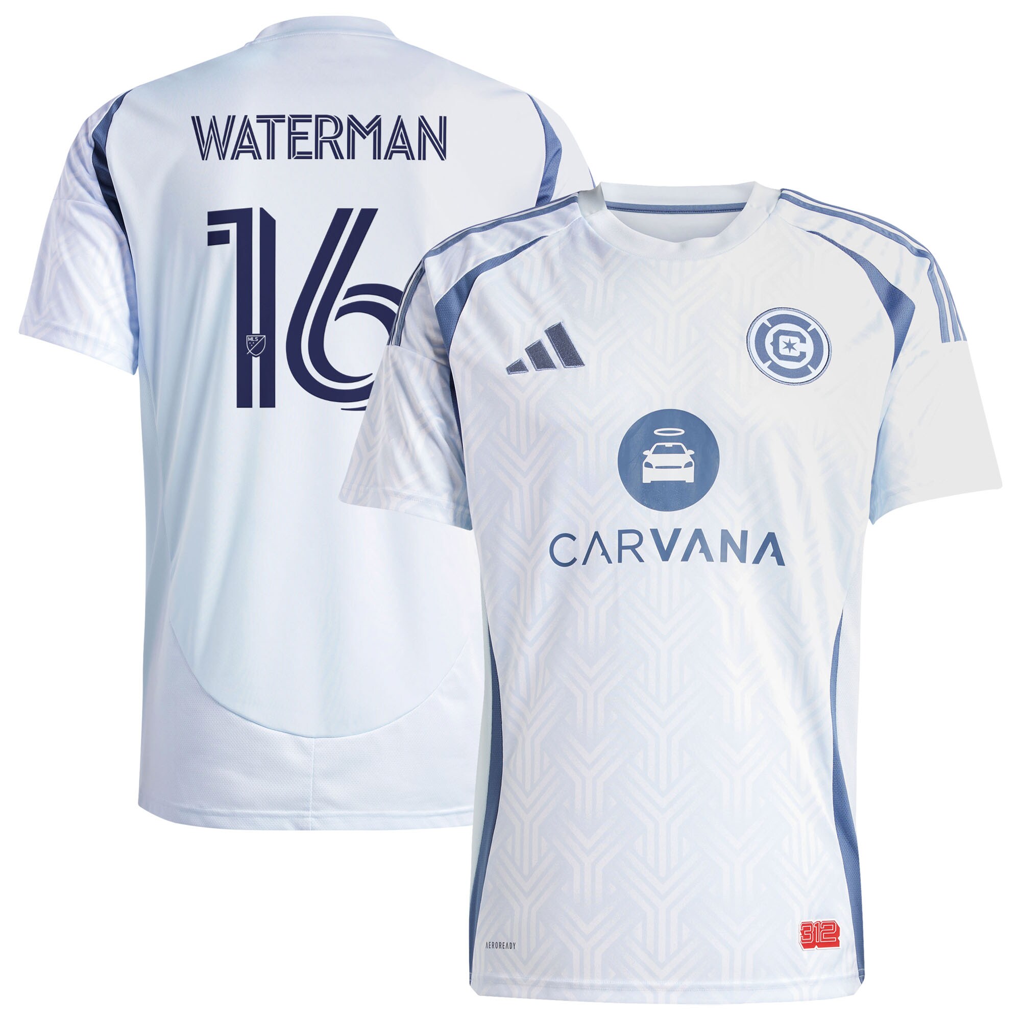 Joel Waterman Chicago Fire 2025 The Municipal Kit Jersey - Light Blue