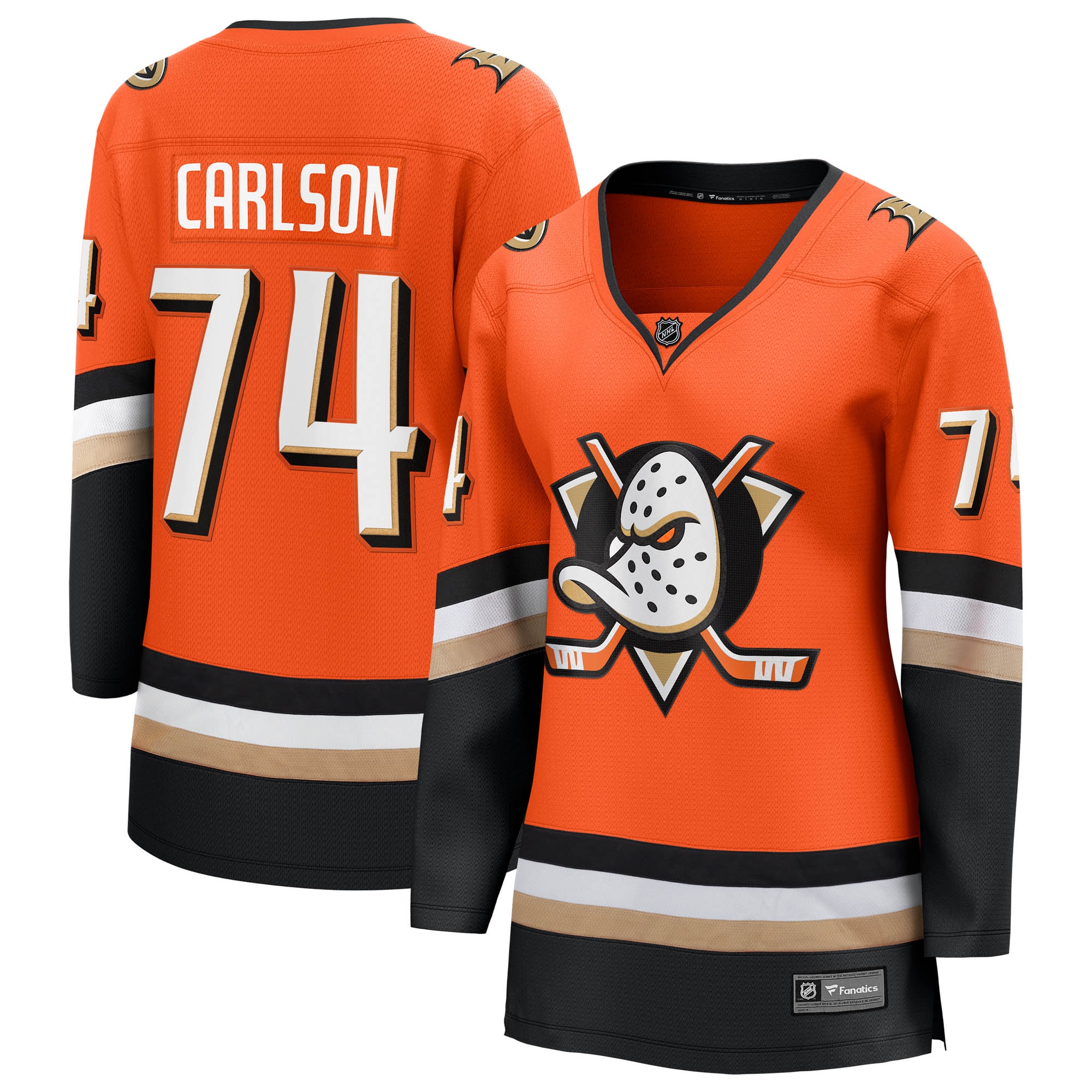 John Carlson Anaheim Ducks Fanatics Women's Home Breakaway Jersey - Orange