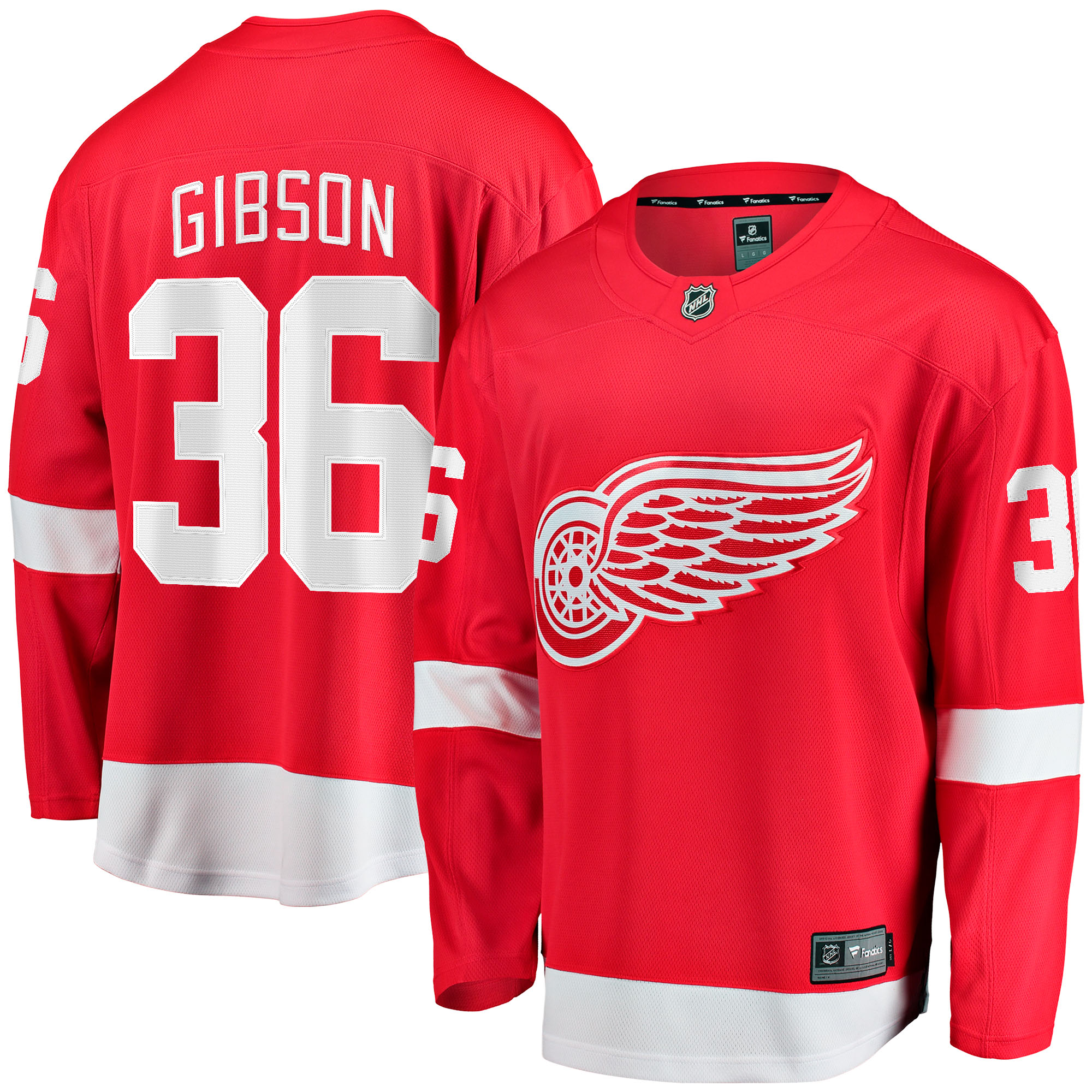 John Gibson Detroit Red Wings Fanatics Home Breakaway Jersey - Red